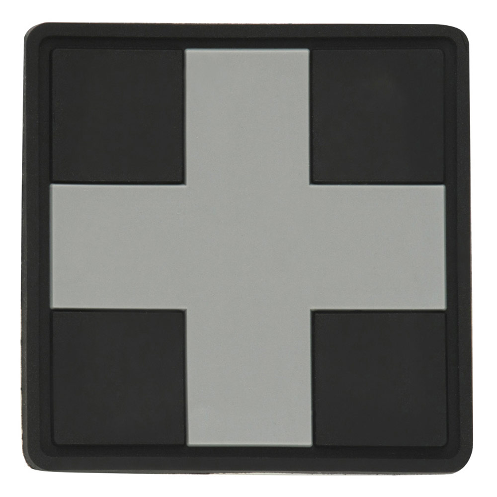 Медична нашивка M-Tac Medic Cross Square PVC - Black/Grey