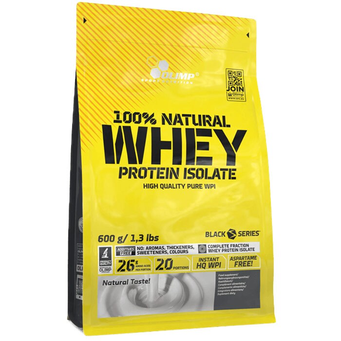 Протеїнова добавка Olimp Sport Nutrition Natural Whey Protein Isolate 600 г - харчова добавка