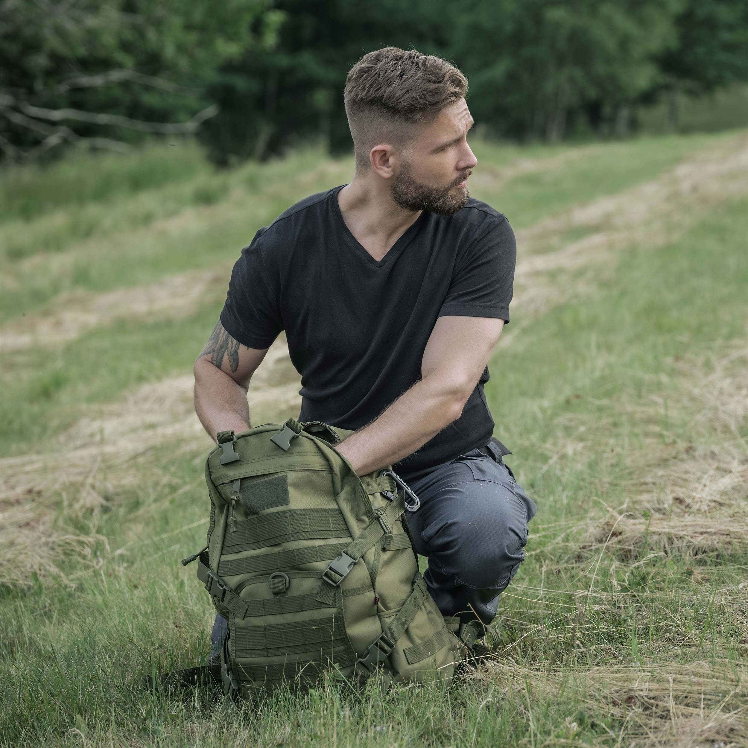 Рюкзак Badger Outdoor Gunny 30 л Olive з тримачем для шолома