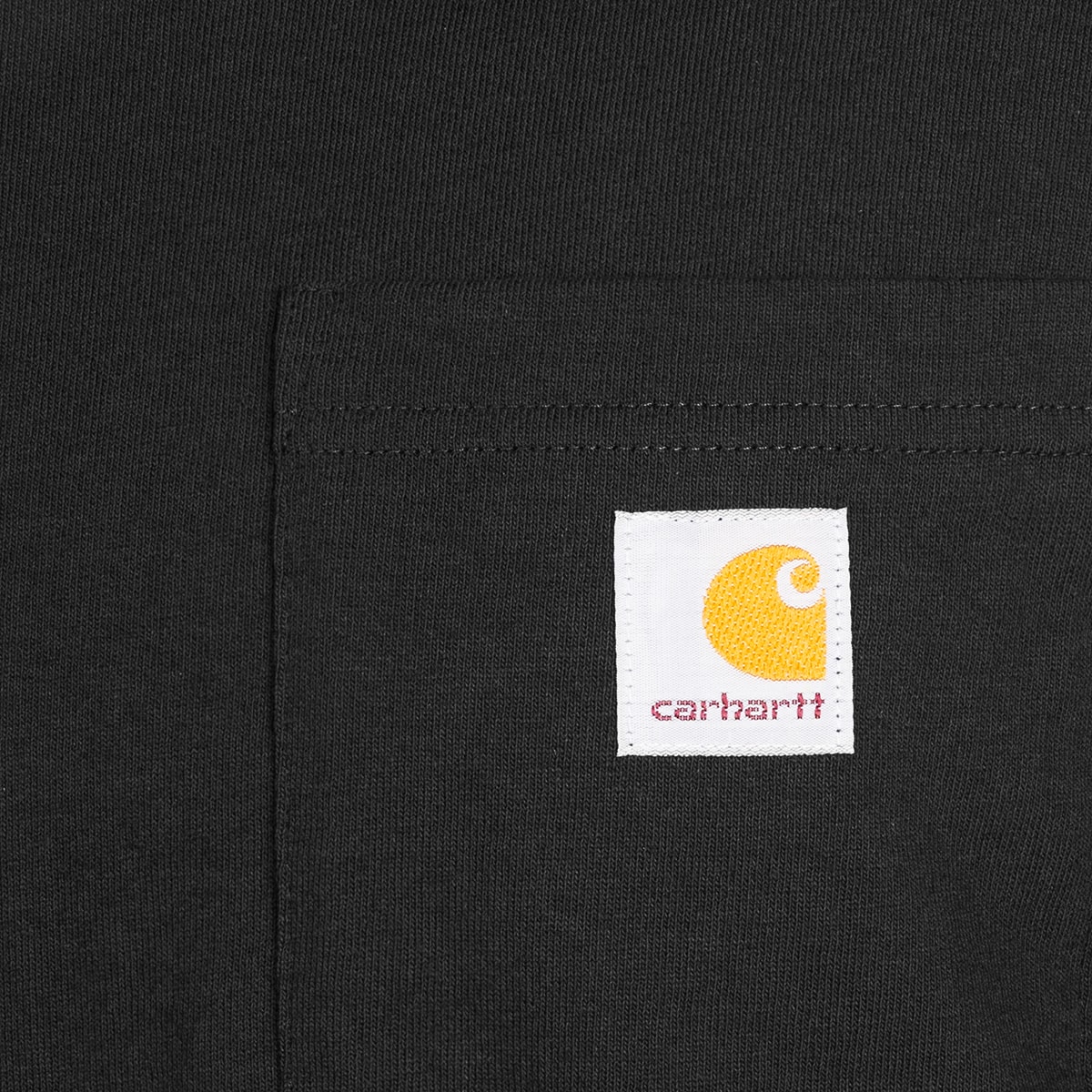 Футболка Carhartt Heavyweight з довгим рукавом і кишенями - чорна