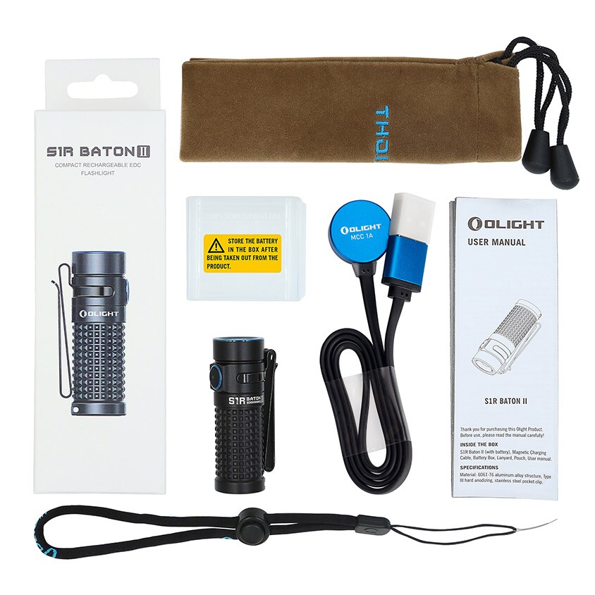 Акумуляторний ліхтарик Olight S1R II Baton Black - 1000 люменів