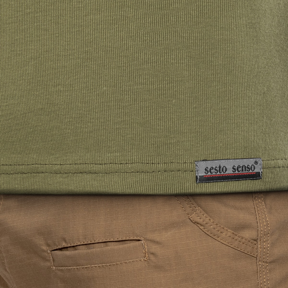 Футболка Sesto Senso Wzór 111 Long Sleeve - Olive