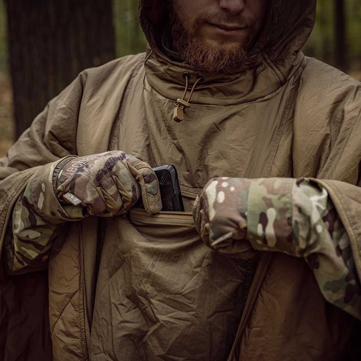 Пончо Helikon-Tex Swagman Roll Climashield Apex з функцією спального мішка - Coyote