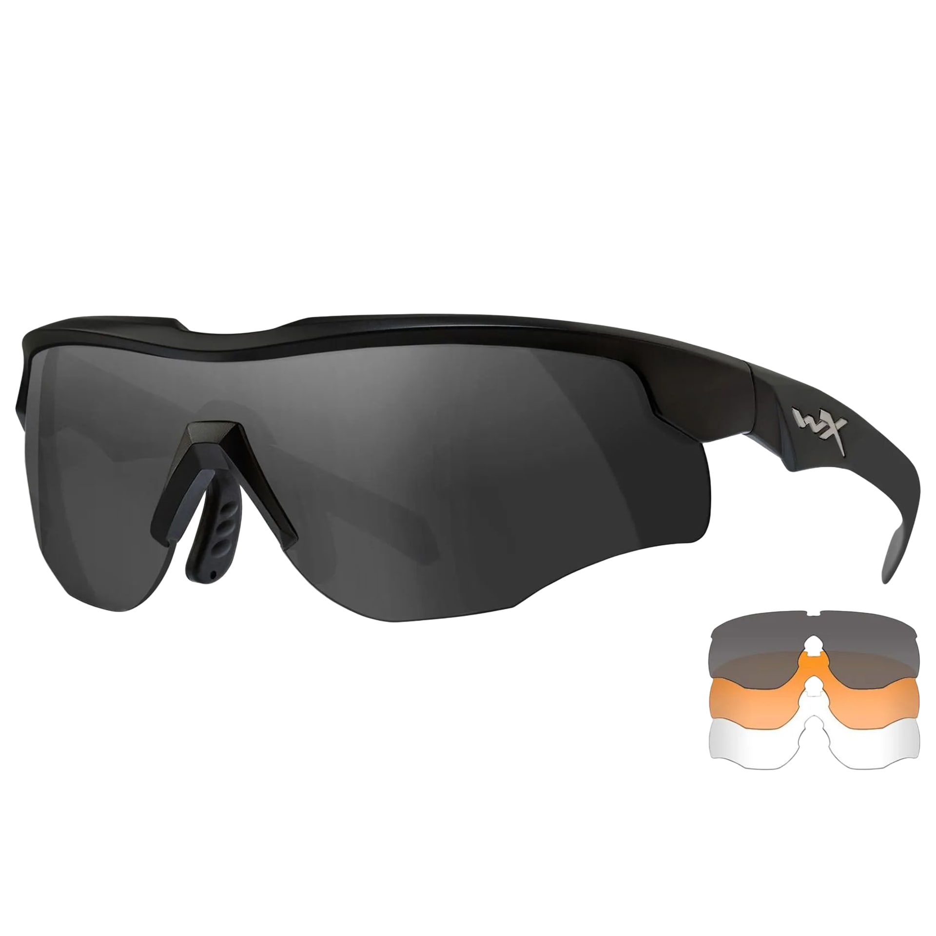 Тактичні окуляри Wiley X Rogue Comm Set 3in1 - Matte Black