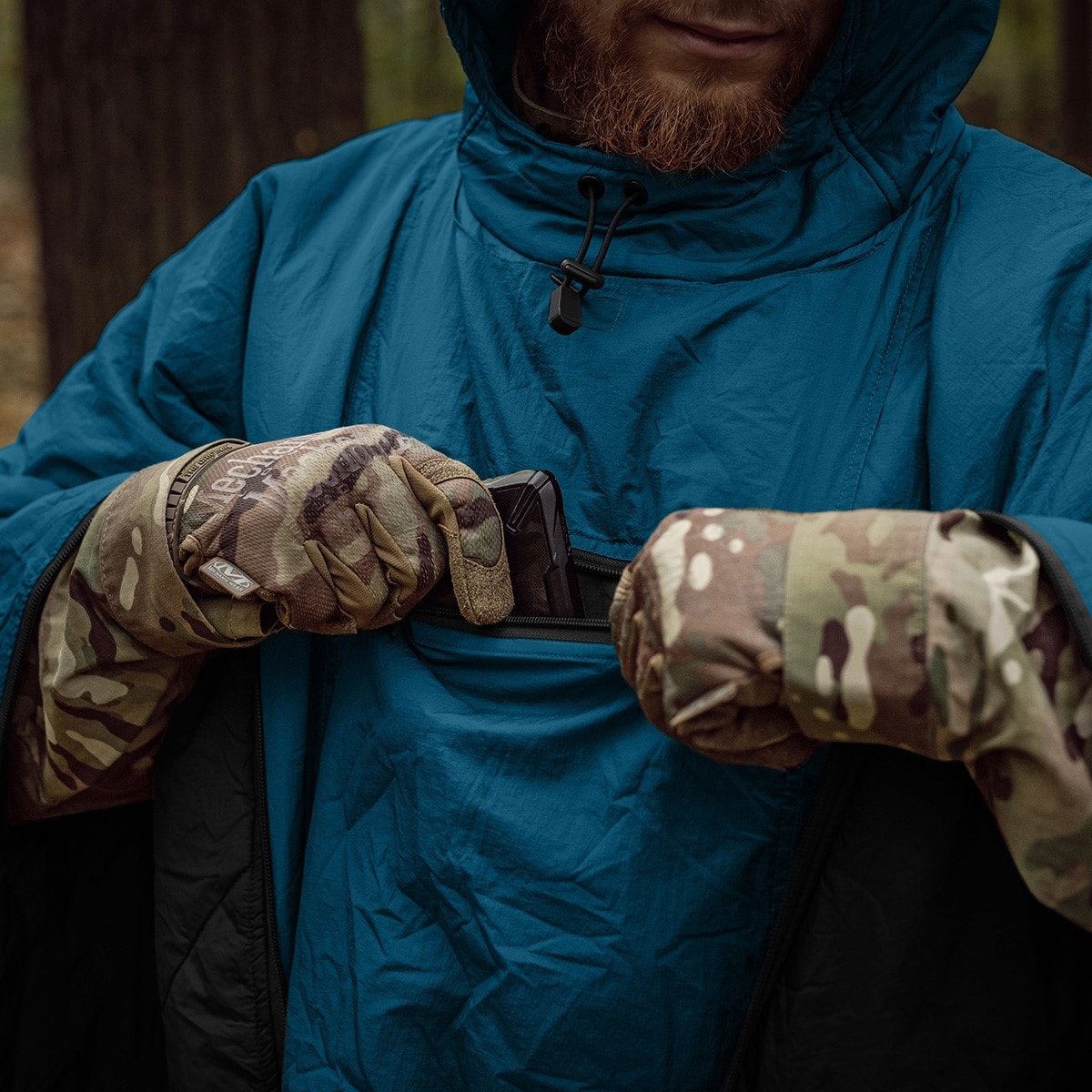 Пончо Helikon Swagman Roll Climashield Apex з функцією спального мішка - Aqua Blue