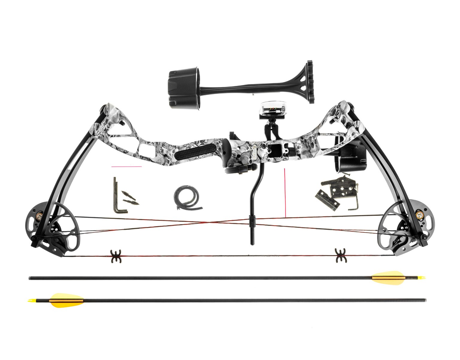 Блоковий лук Poe Lang Rex Quad - skull camo - набір