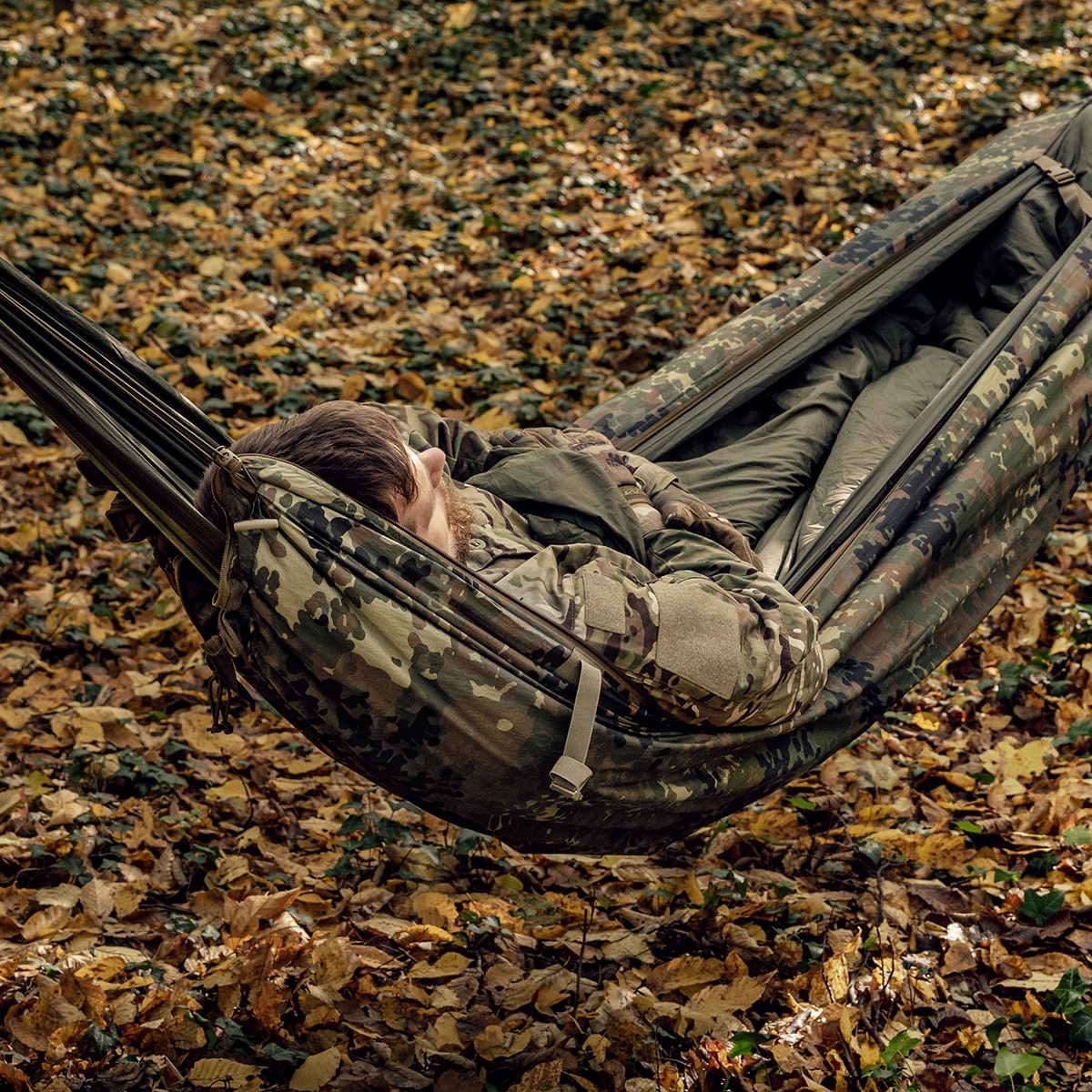 Пончо Helikon-Tex Swagman Roll Climashield Apex з функцією спального мішка - Flecktarn