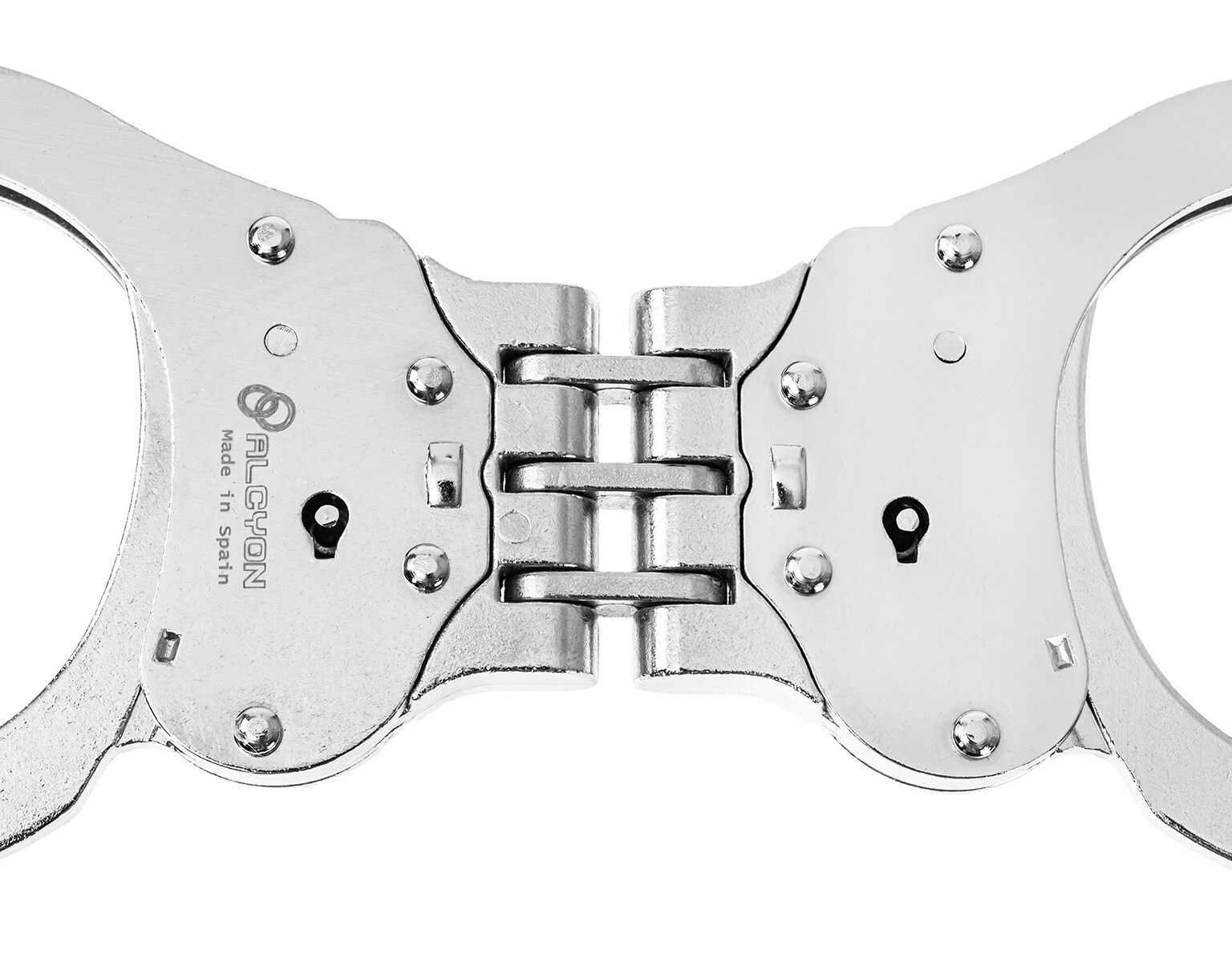 Шарнірні наручники Alcyon Hinge steel Double lock срібні