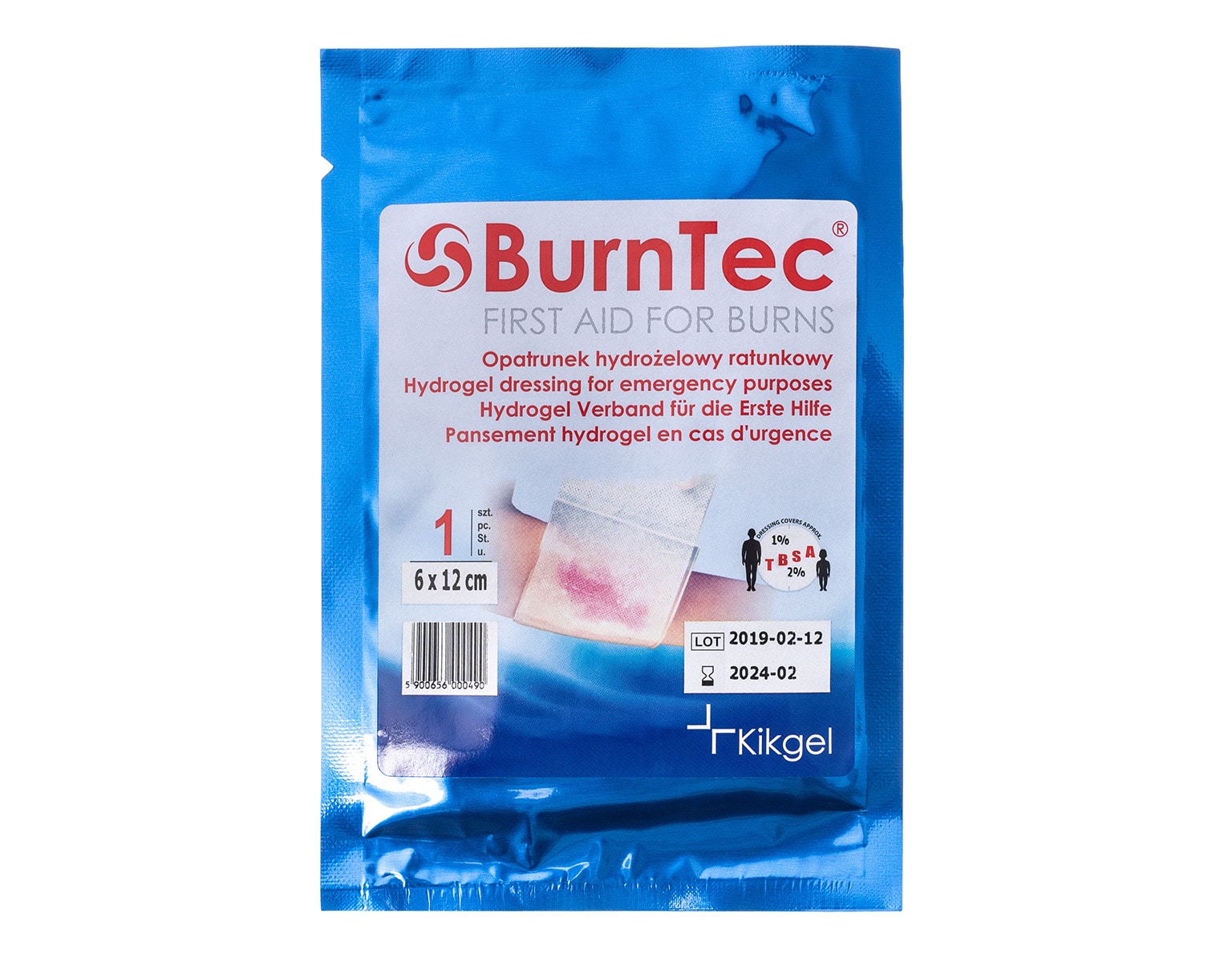 Пов'язка гідрогелева BurnTec 6х12 см