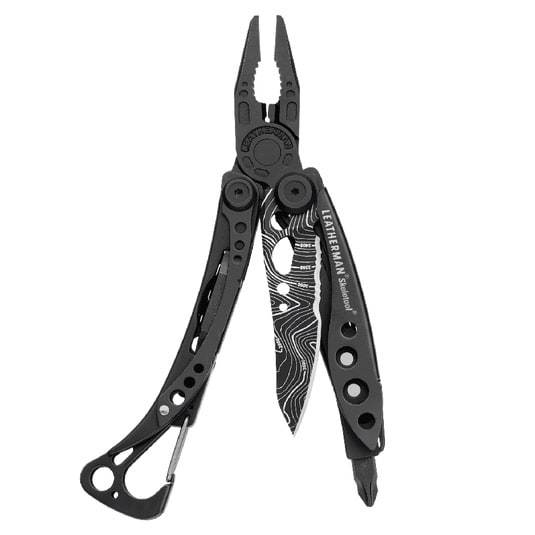 Мультитул Leatherman Skeletool Black Topo - лімітована серія