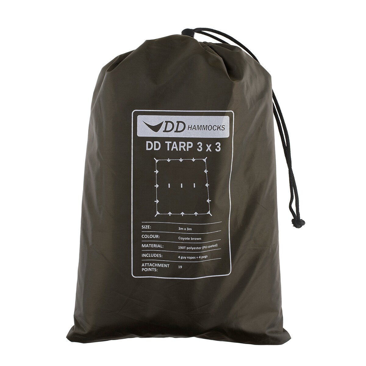 DD Hammocks Брезентовий тент 3х3 кемпінговий - Coyote Brown