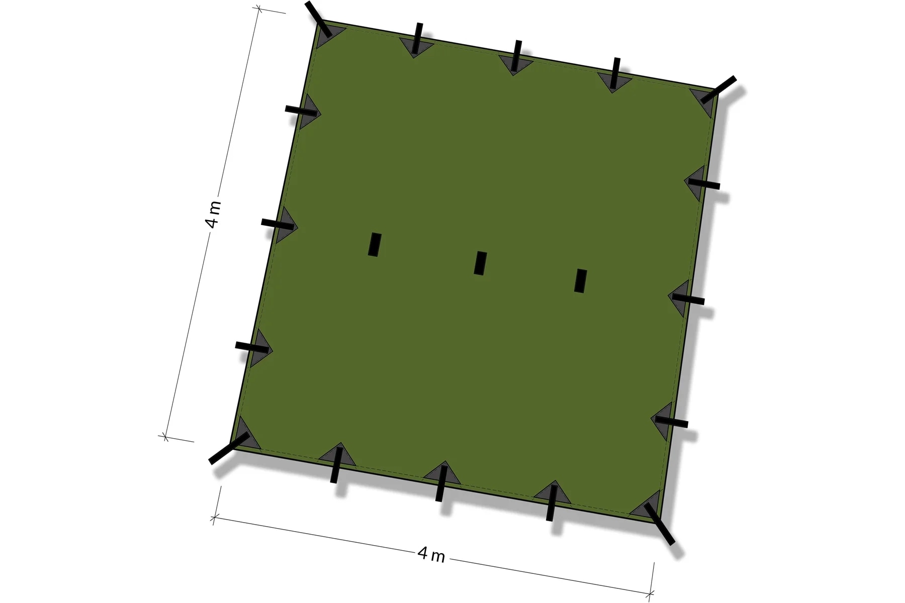 DD Hammocks Брезентовий тент 4х4 кемпінговий - Coyote Brown