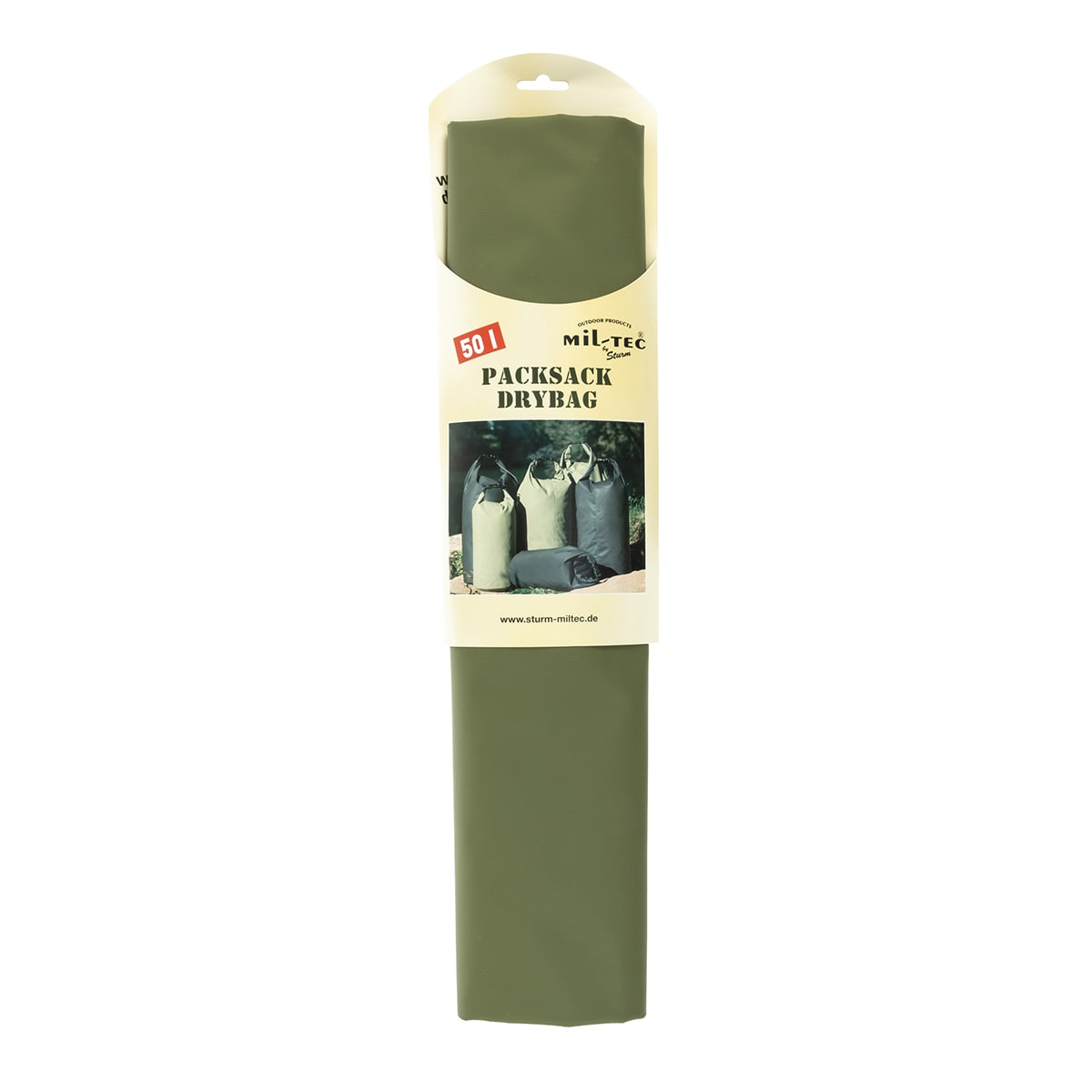 Водонепроникний мішок Mil-Tec Drybag 50 л - оливковий