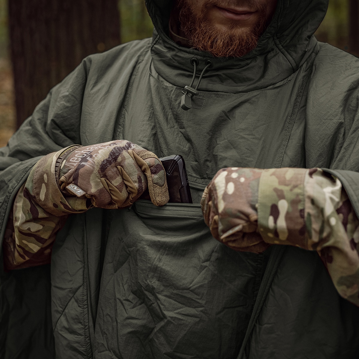 Пончо Helikon Swagman Roll Climashield Apex з функцією спального мішка - Alpha Green