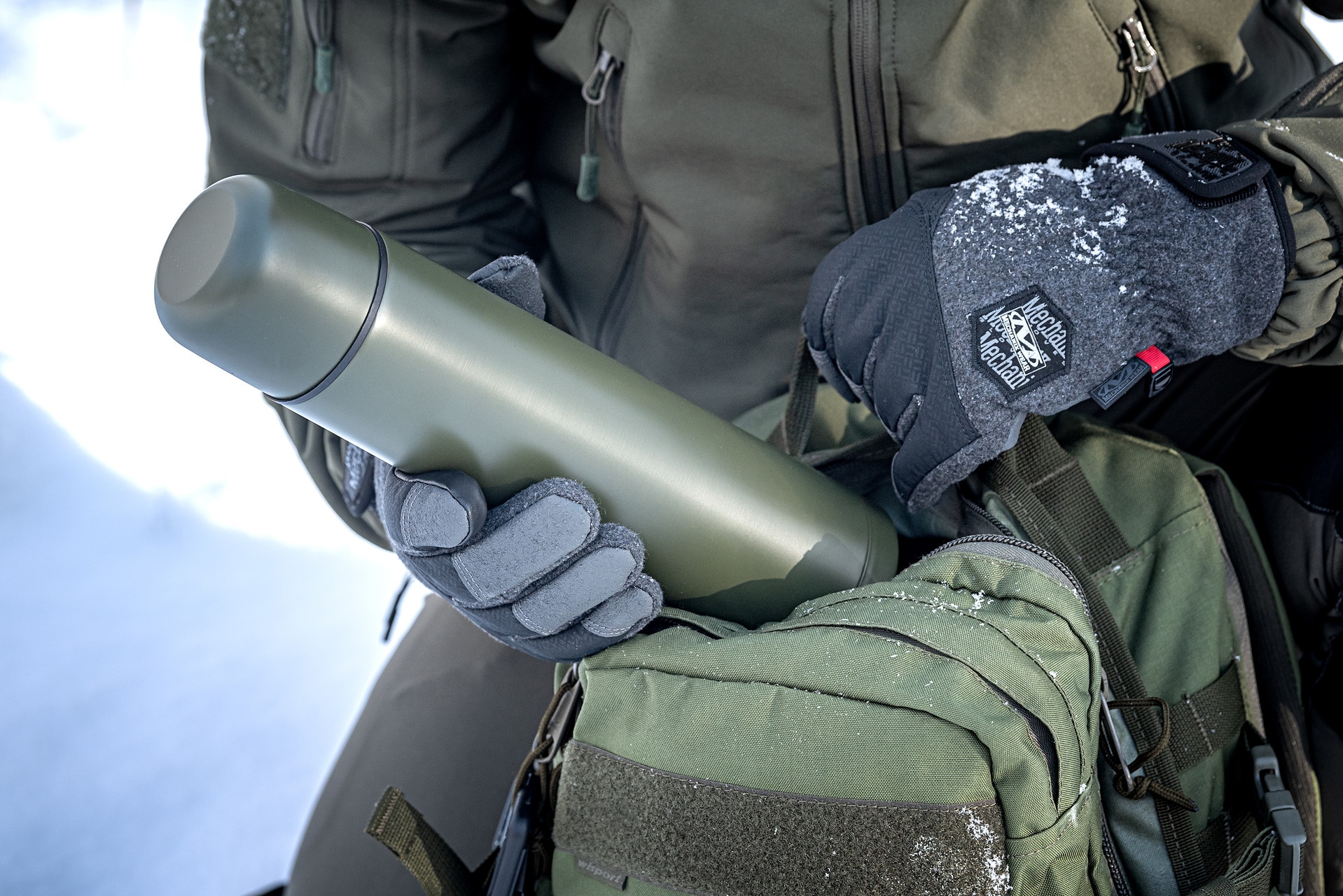 Термос Mil-Tec з нержавіючої сталі 1 л - Olive