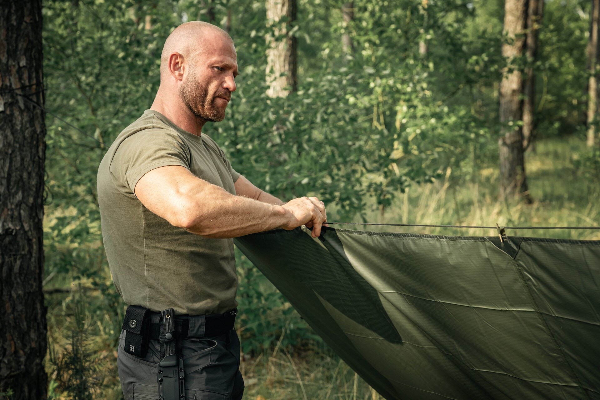 Брезент Helikon Supertarp Small бівуачний малий - оливково-зелений