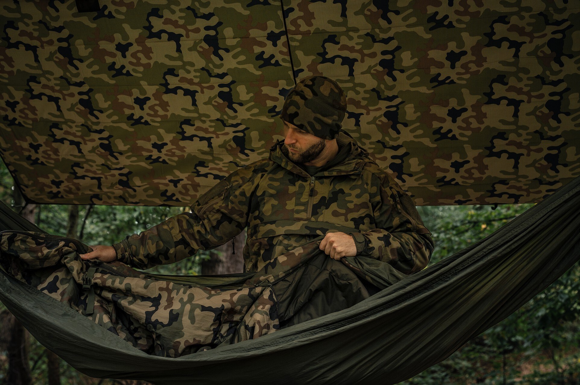 Тент Helikon-Tex Supertarp Small - wz.93 Pantera PL Woodland