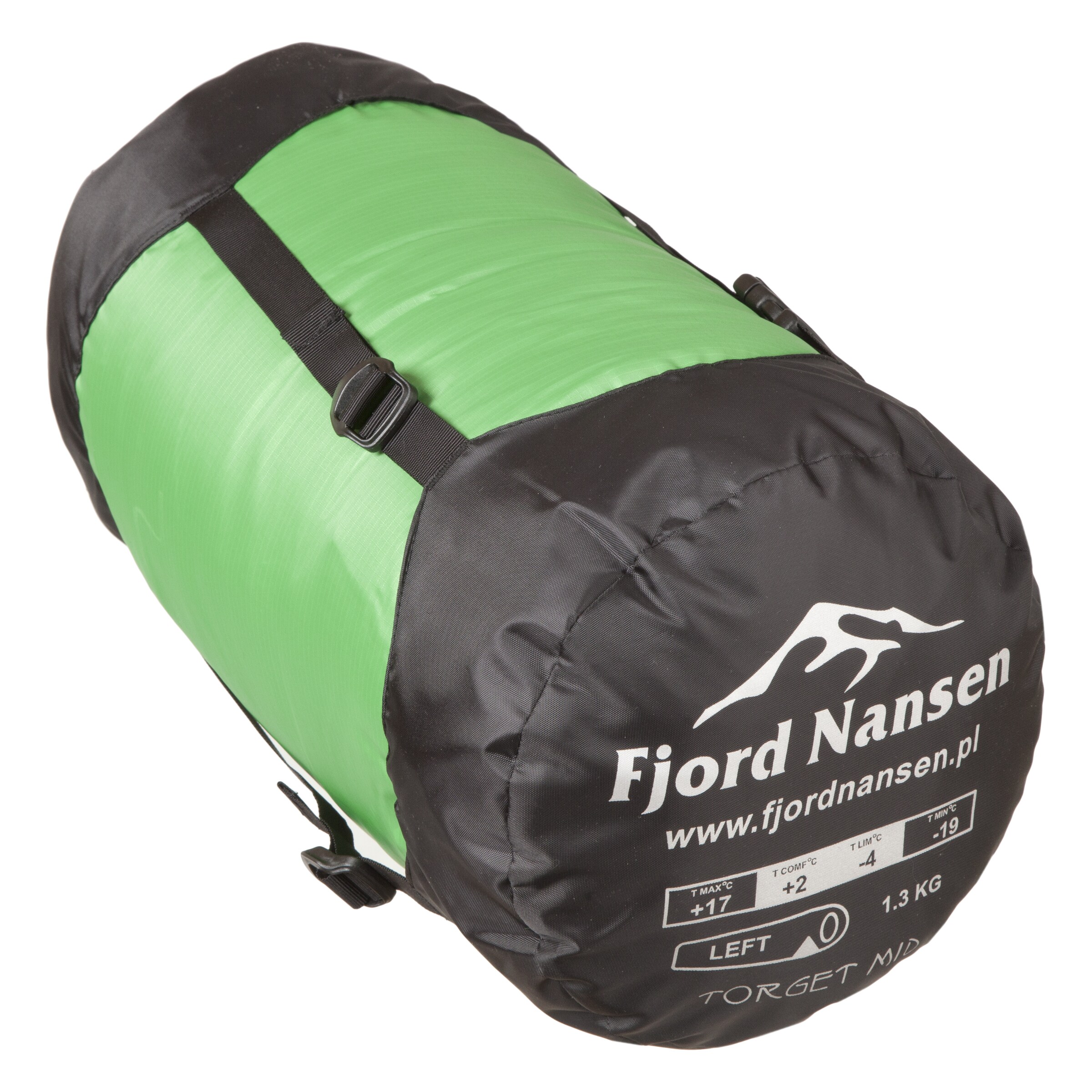 Спальний мішок  Fjord Nansen Torget MID Emerald 1300 г - лівий