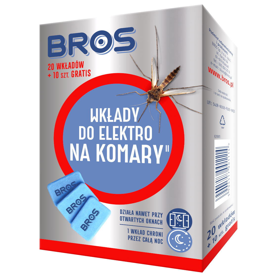 Запасні картриджі Bros для електрофумігатора - 20 шт.