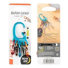 Nite Ize BigFoot Locker KeyRack Алюмінієвий брелок для ключів Nite Ize BigFoot Locker KeyRack