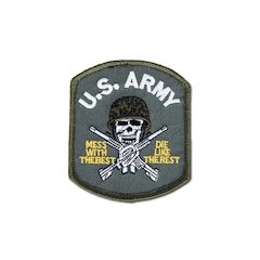 Нашивка FOSTEX - US Army Skull - Зелена