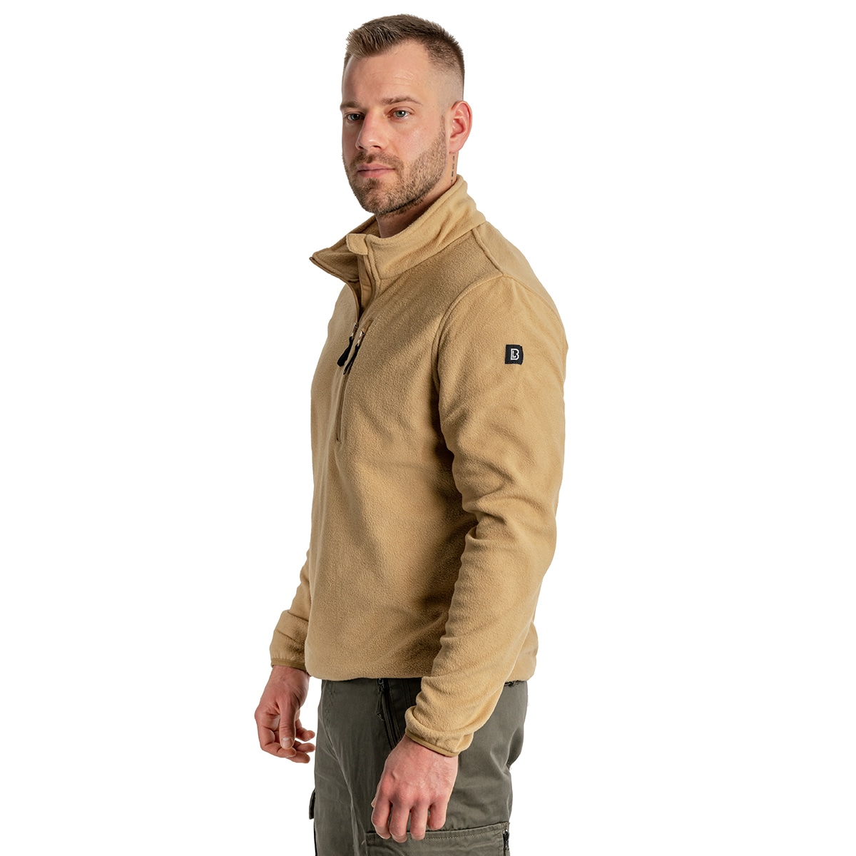 Флісова кофта Brandit Fleece Troyer - Coyote