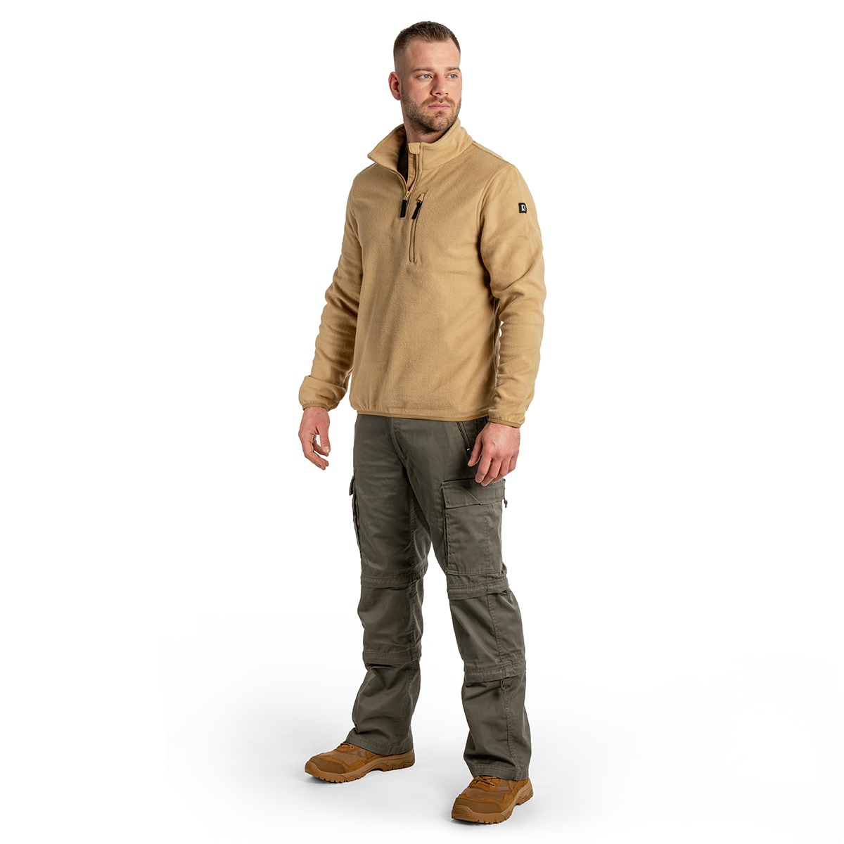 Флісова кофта Brandit Fleece Troyer - Coyote