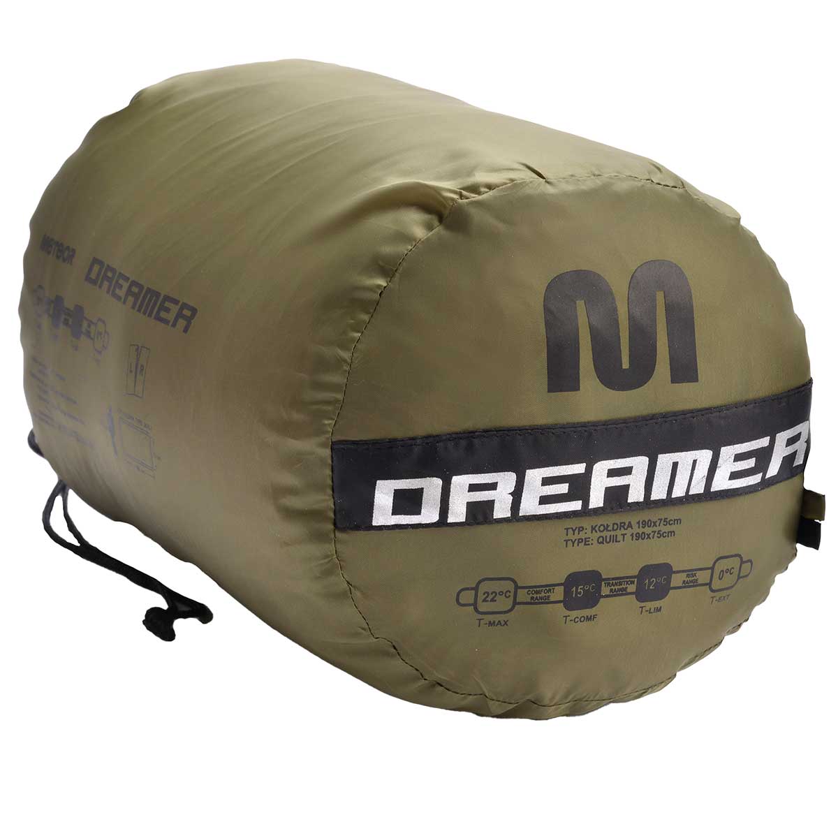 Спальний мішок Meteor Dreamer Olive/Black - правий