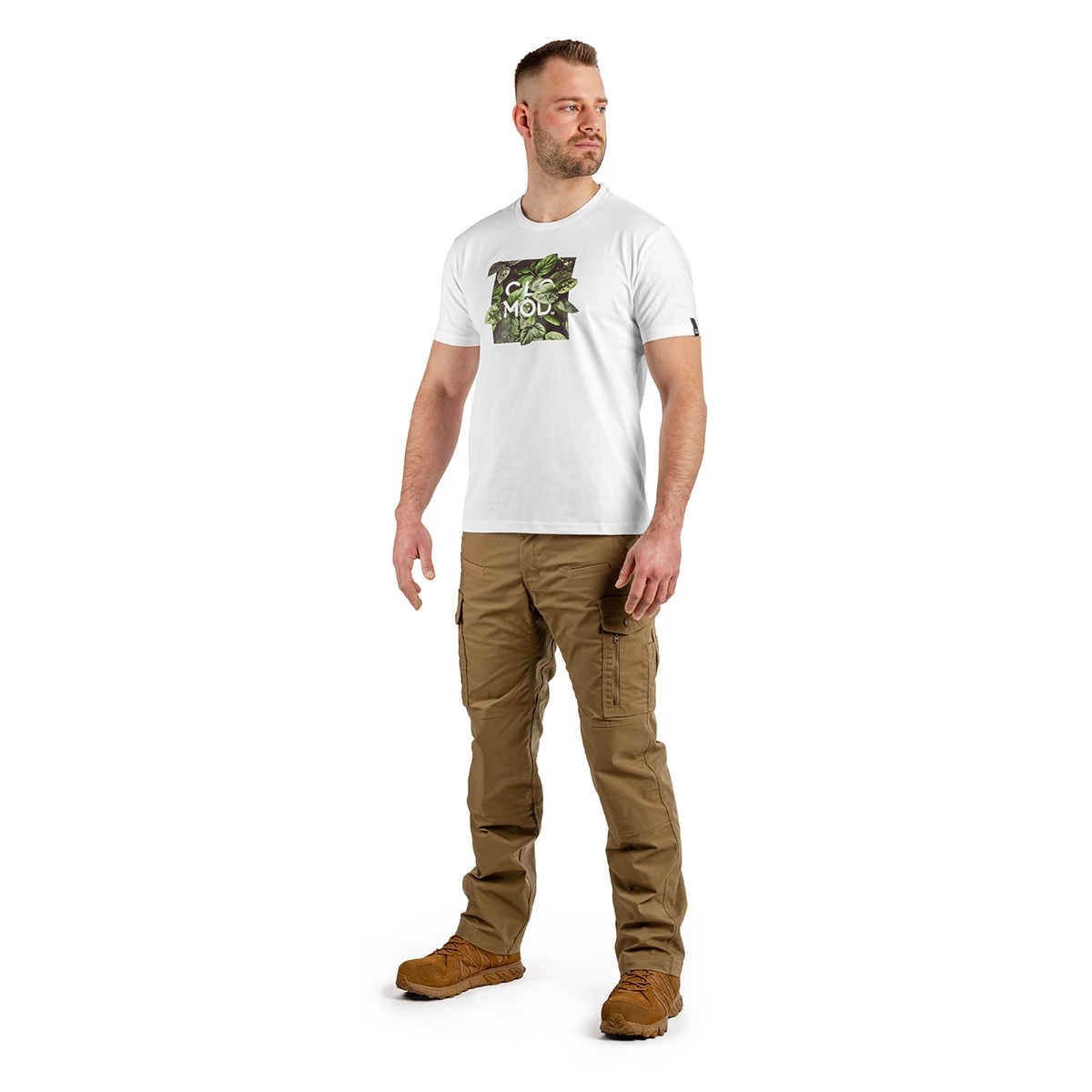 Футболка T-Shirt Pentagon Clomod Leaves - White