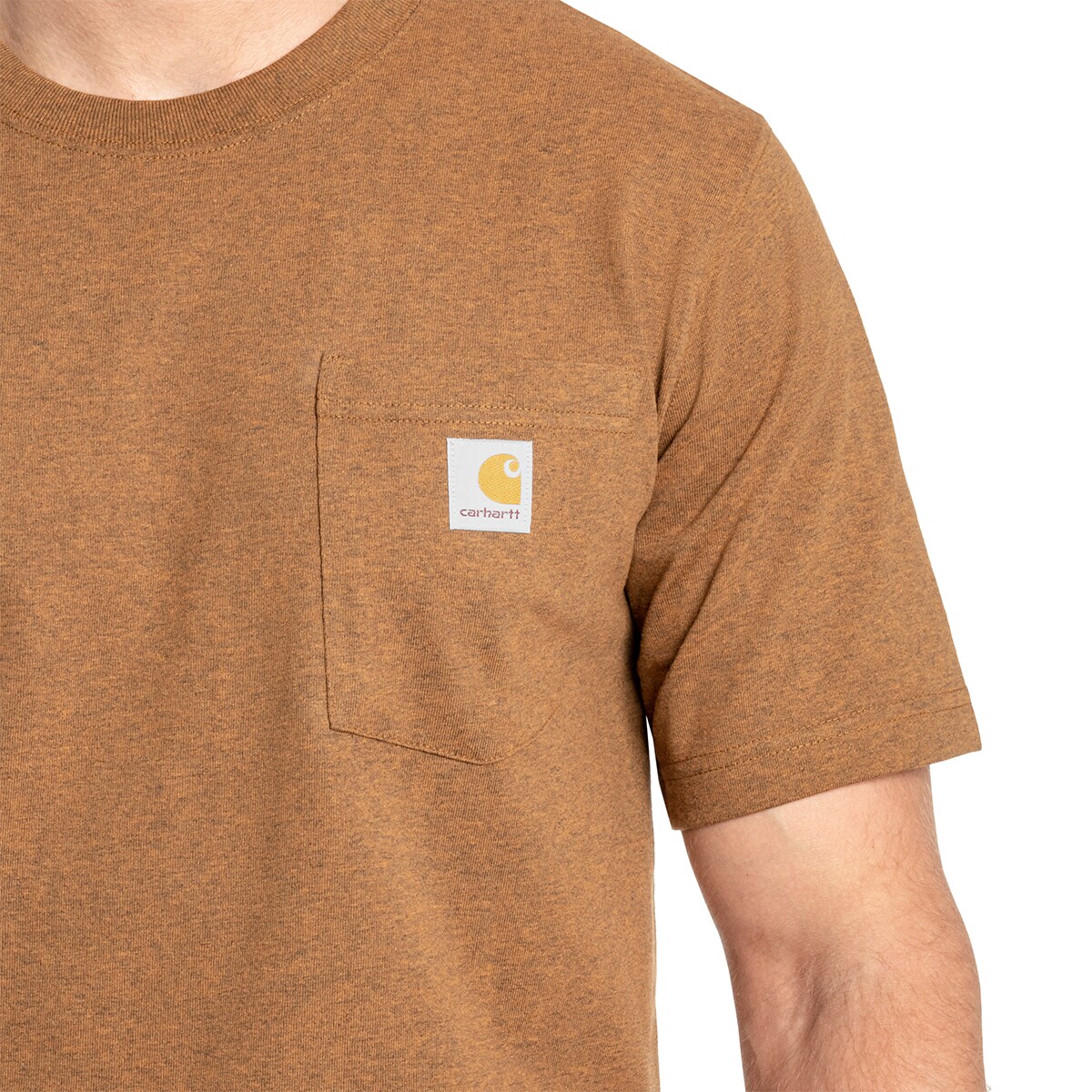 Футболка T-Shirt Carhartt K87 Pocket - Oiled Walnut Heather