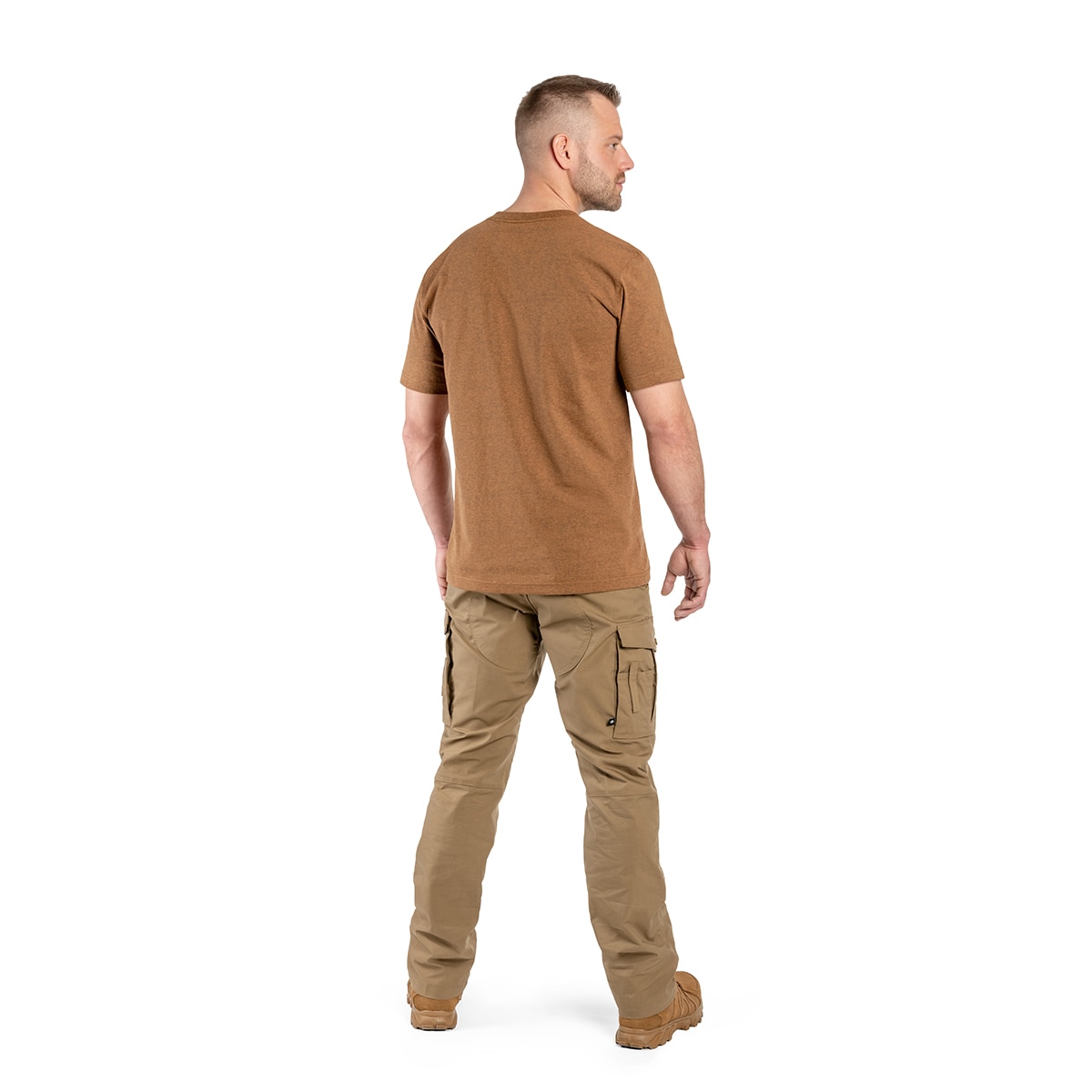 Футболка T-Shirt Carhartt K87 Pocket - Oiled Walnut Heather 