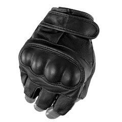 Тактичні рукавиці без пальців Mil-Tec Leather - Black