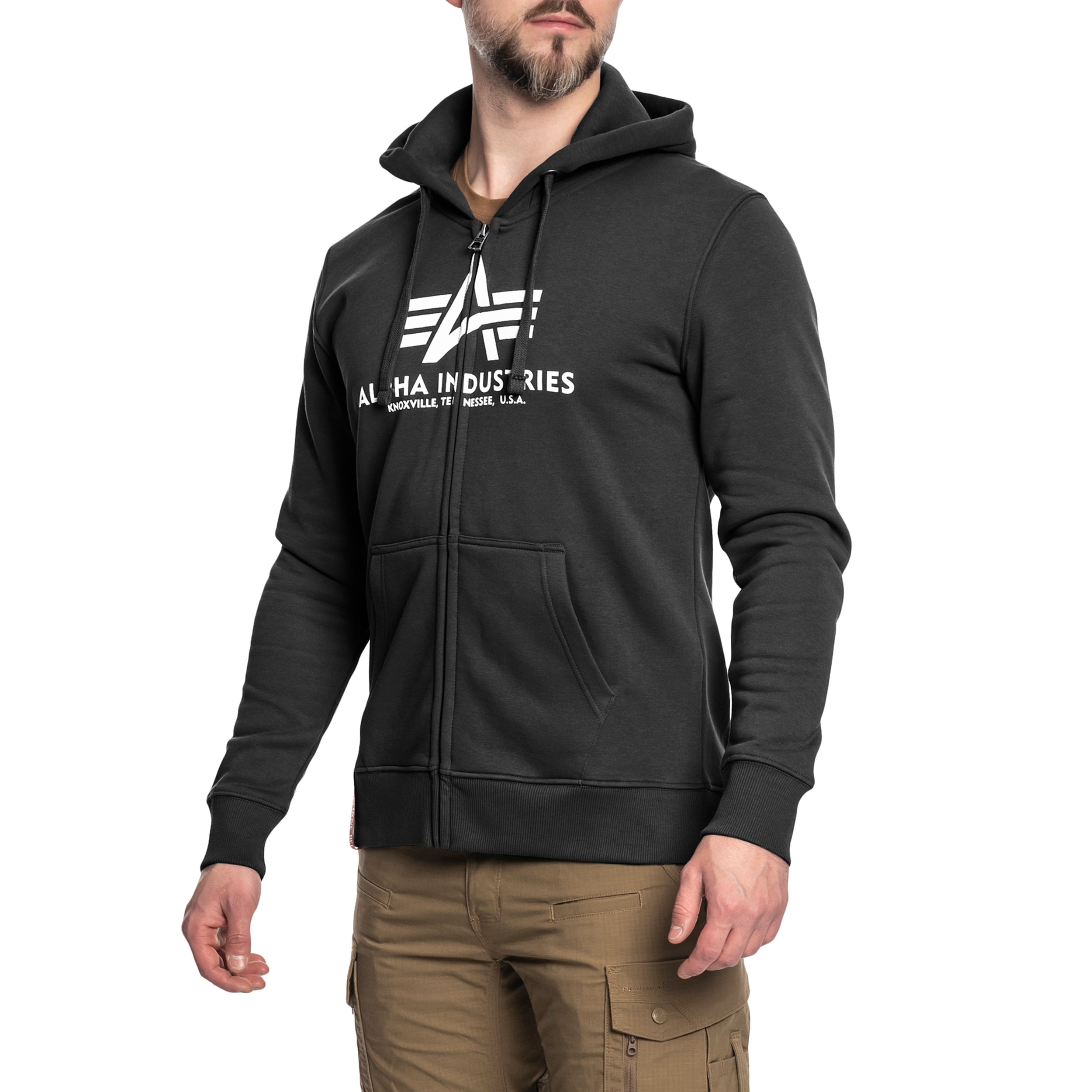 Кофта Alpha Industries Basic Zip Hoody - Black