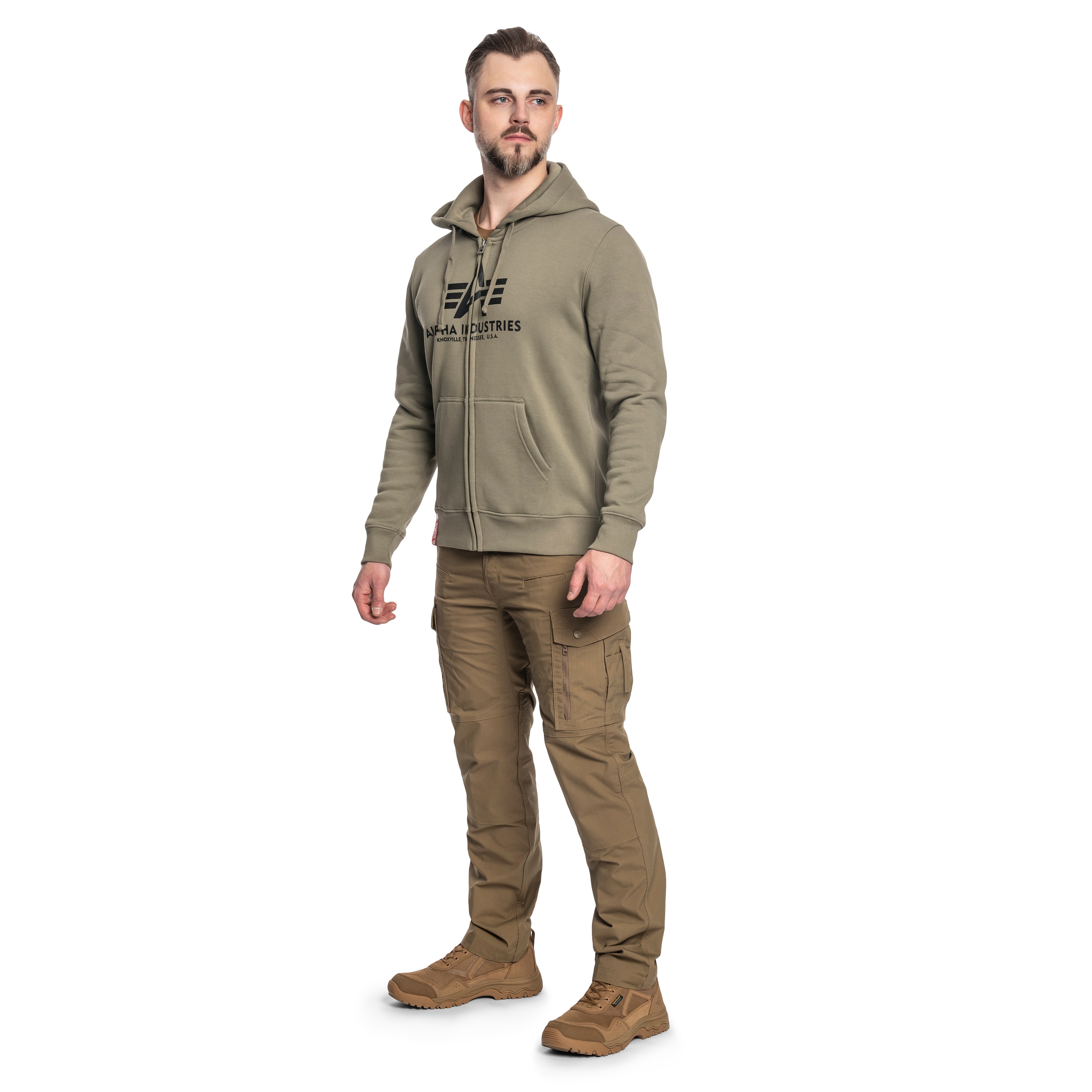 Кофта Alpha Industries Basic Zip Hoody - Olive