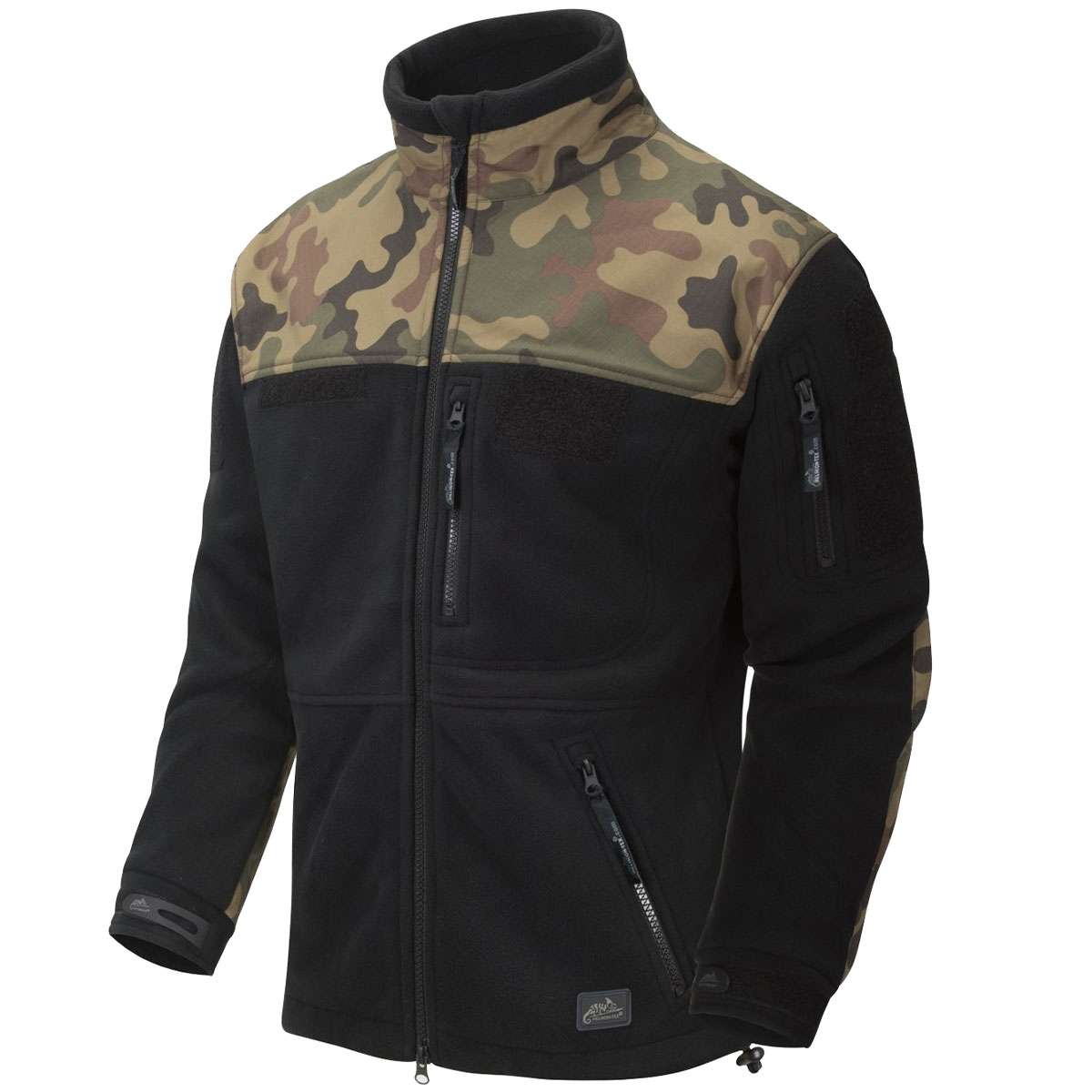 Флісова кофта Helikon Infantry - Black/ PL Woodland wz.93