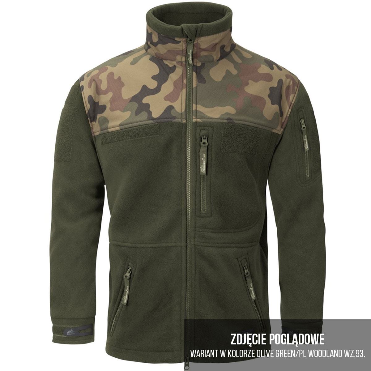 Флісова кофта Helikon Infantry - Black/ PL Woodland wz.93