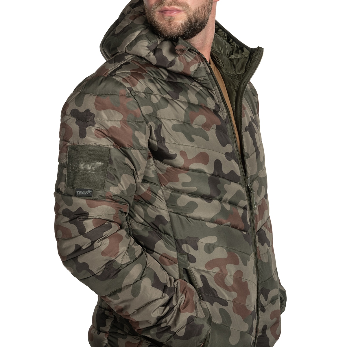 Куртка пухова двостороння Texar Reverse - Olive/PL Camo