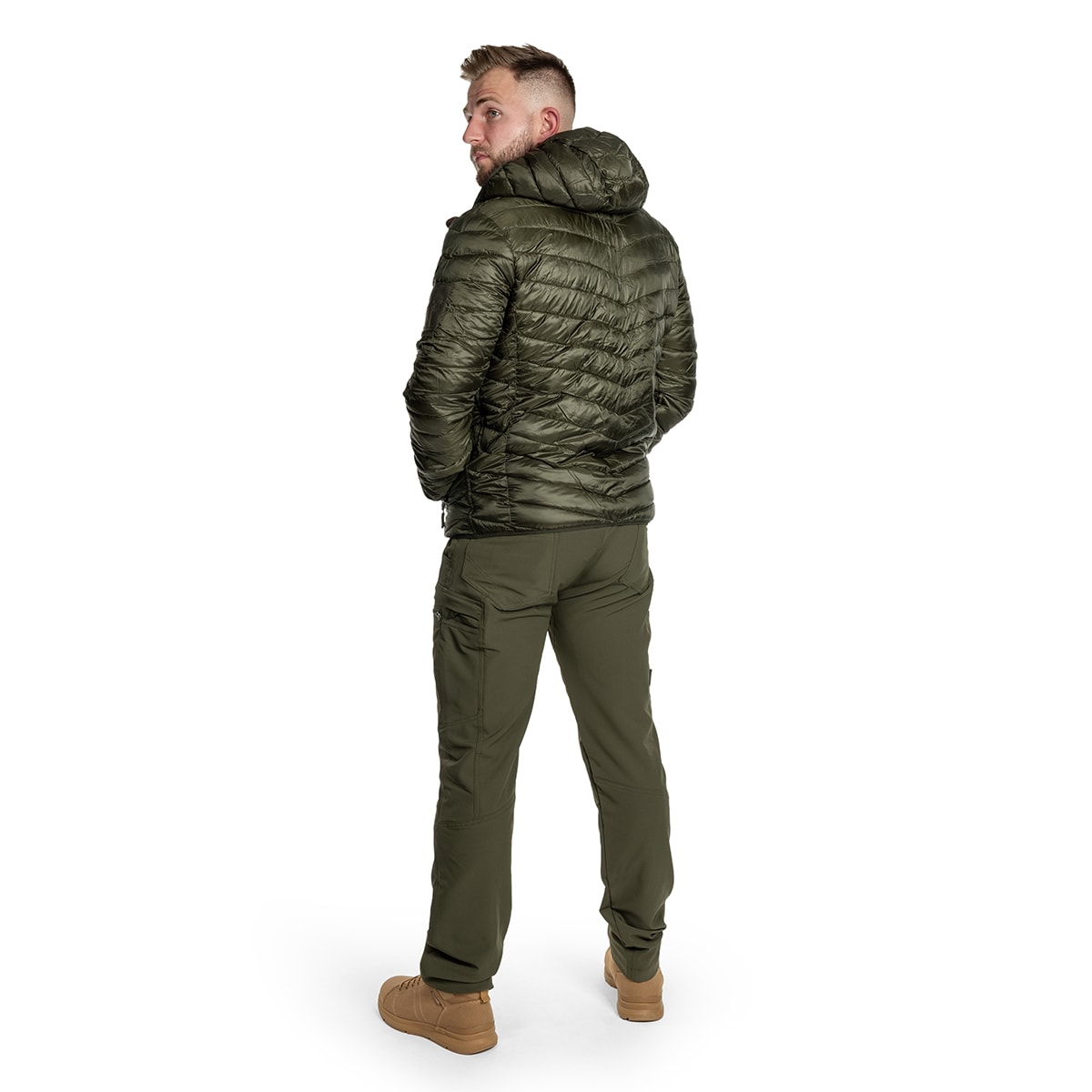 Куртка пухова двостороння Texar Reverse - Olive/PL Camo