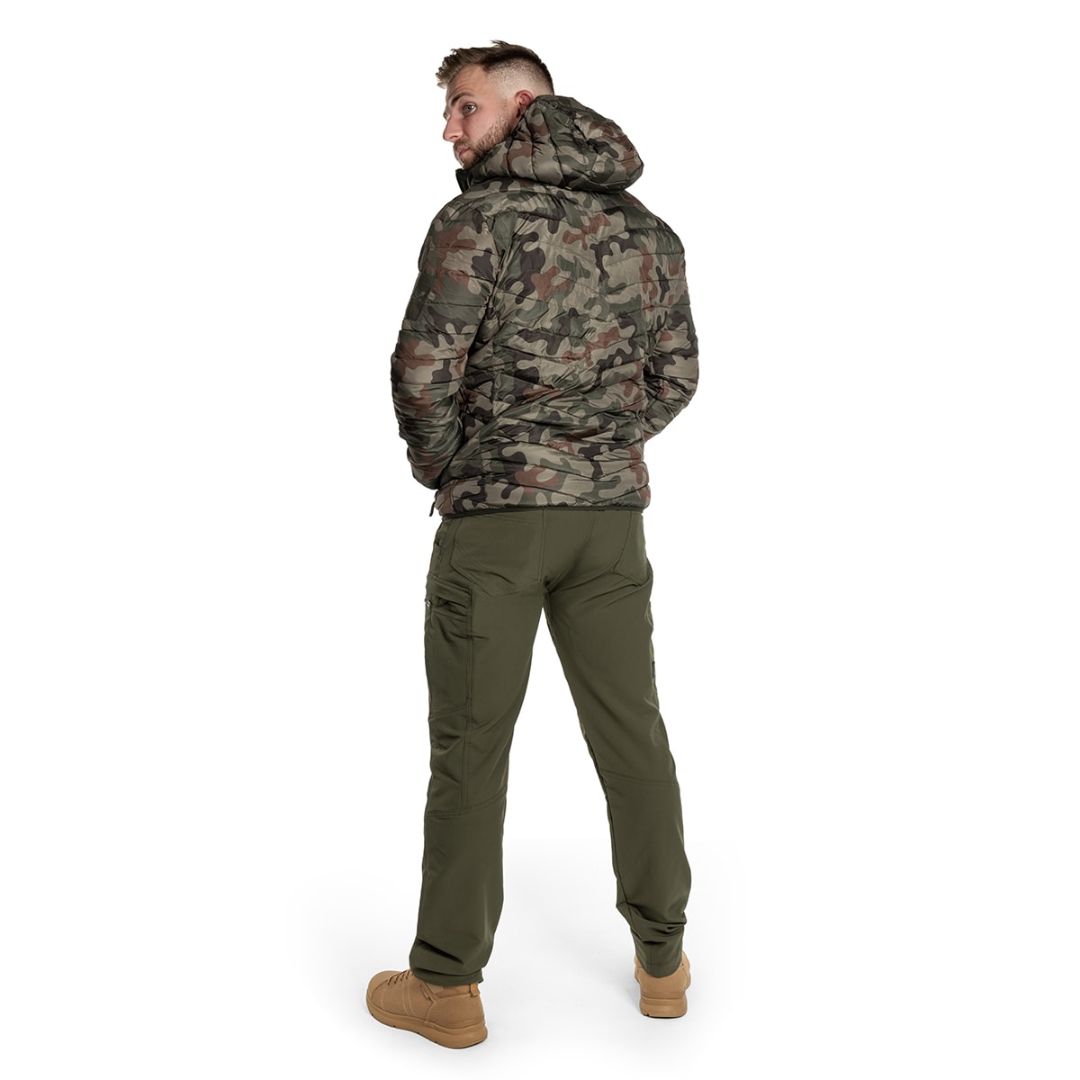 Куртка пухова двостороння Texar Reverse - Olive/PL Camo