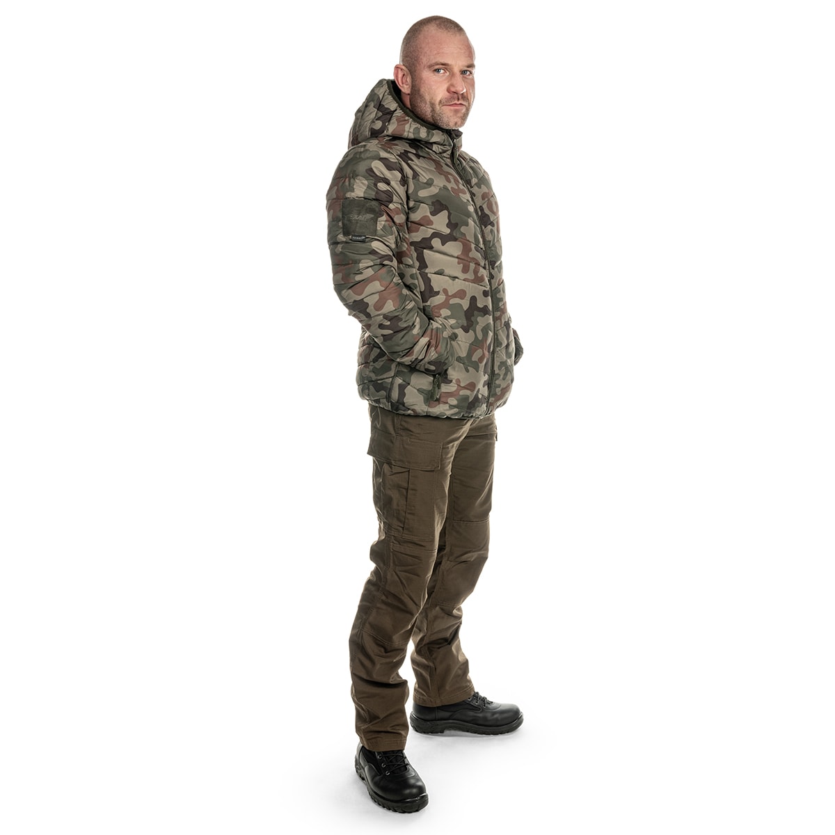 Куртка пухова двостороння Texar Reverse - Olive/PL Camo