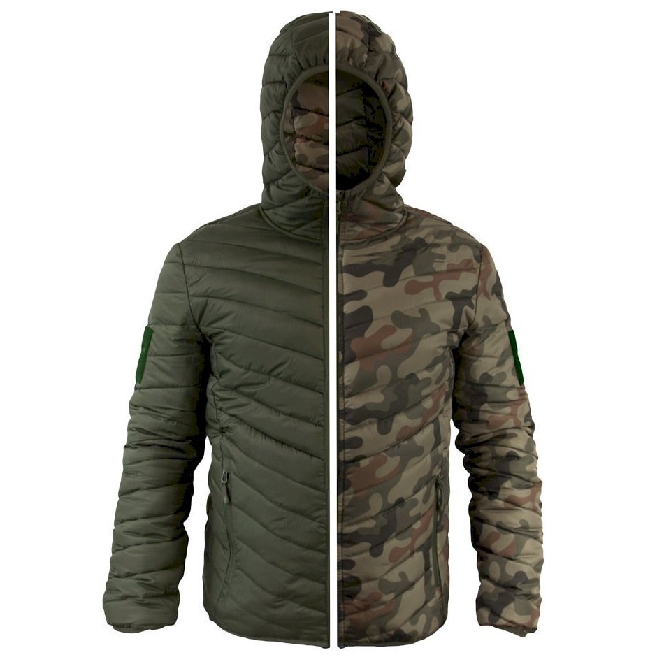 Куртка пухова двостороння Texar Reverse - Olive/PL Camo