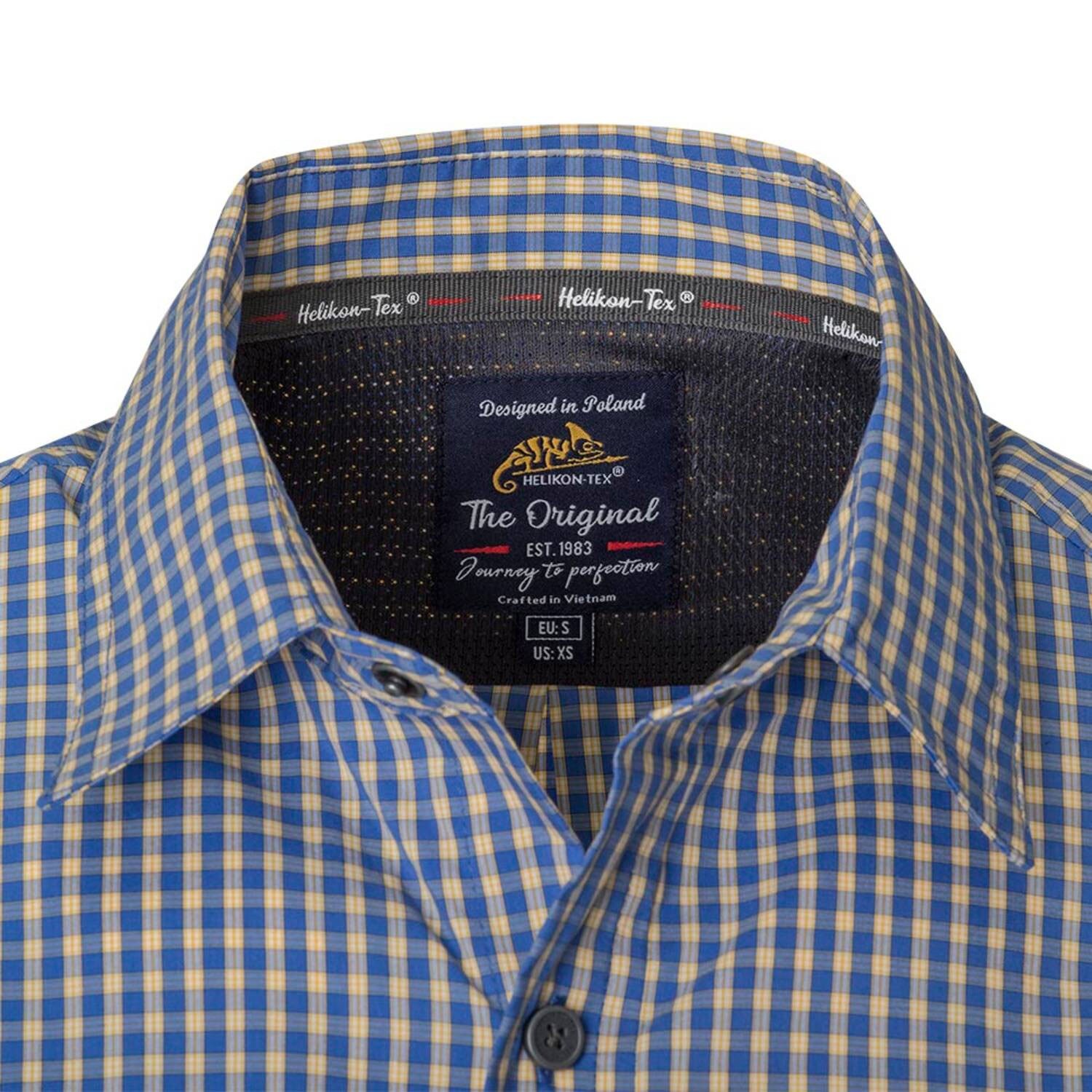 Сорочка Helikon Covert Concealed Carry Short Sleeve - Royal Blue Checkered