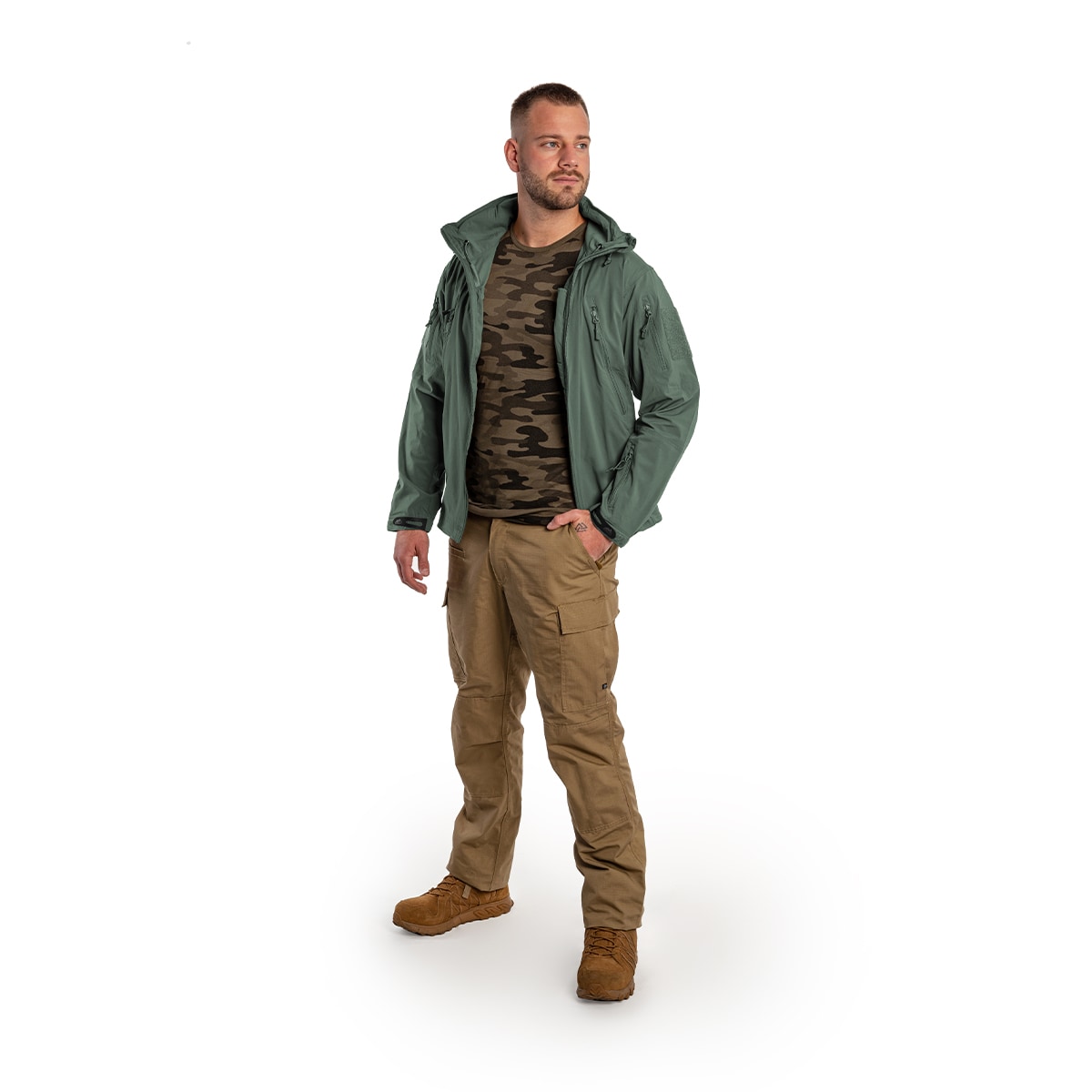 Куртка Helikon Trooper StormStretch Softshell - Alpha Green