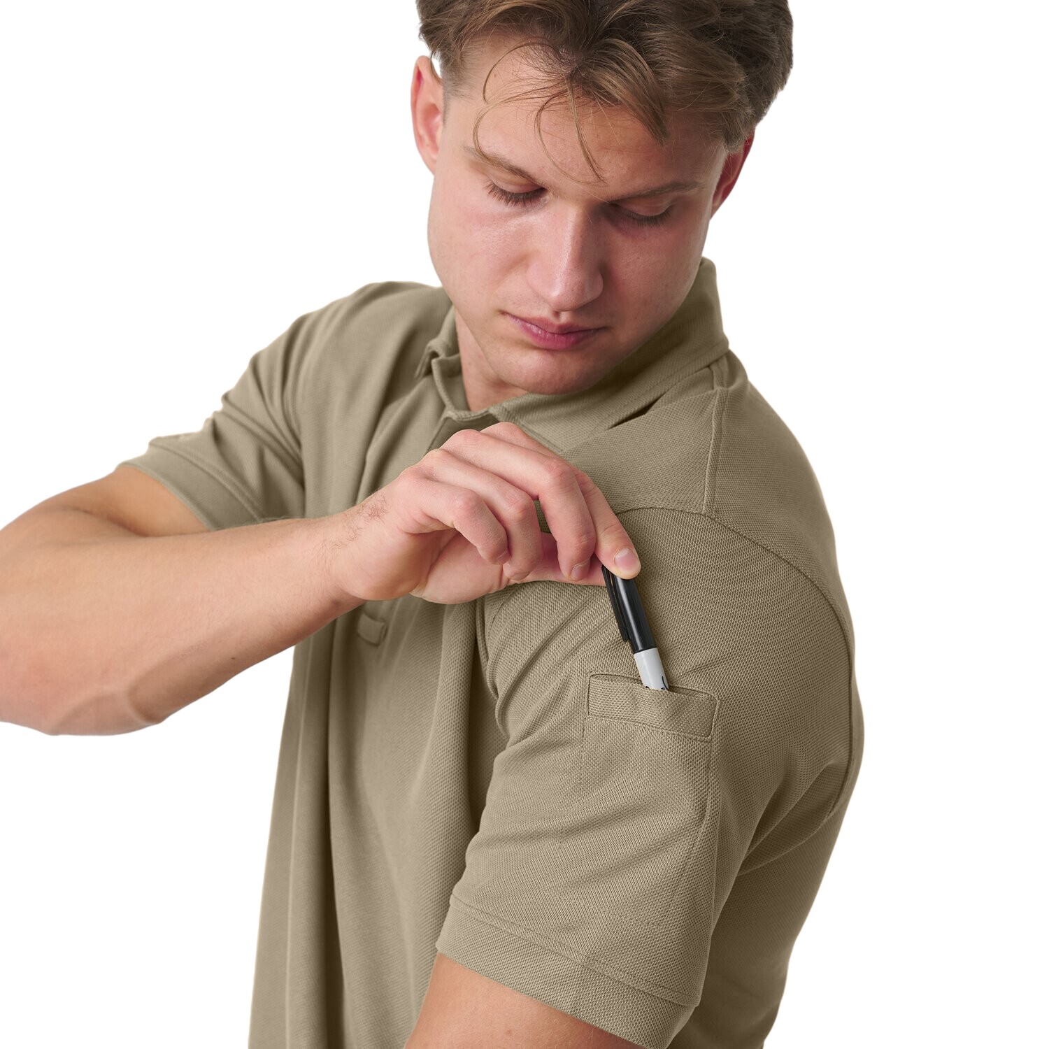 Термоактивна футболка Поло Helikon-Tex UTL TopCool - Khaki