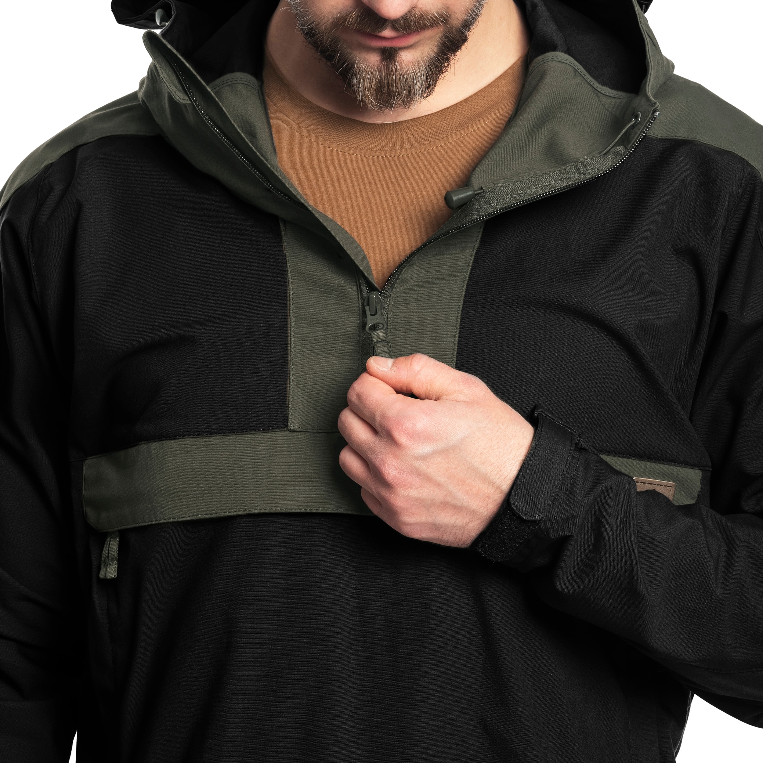 Куртка Helikon-Tex Woodsman Anorak - Black/Taiga Green