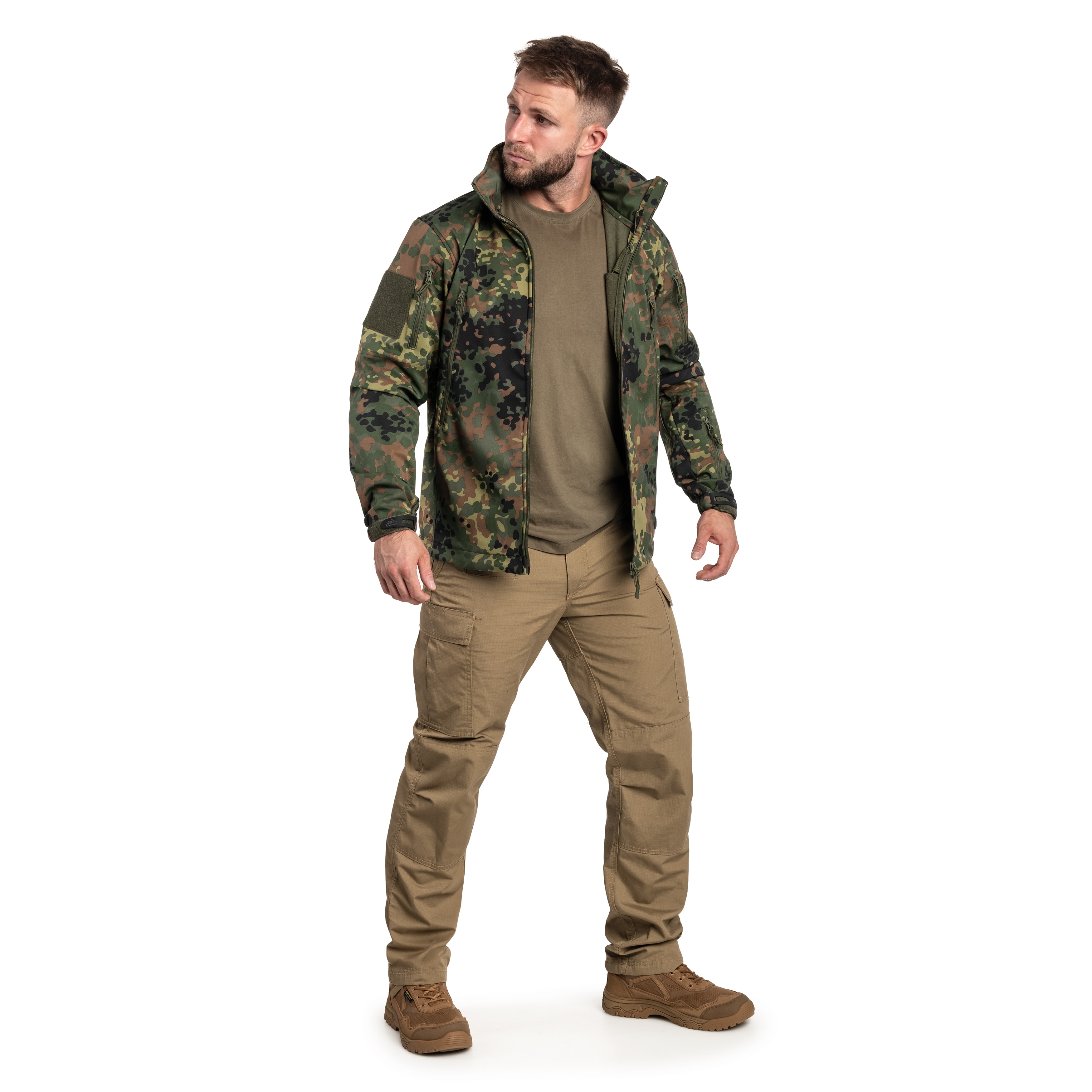 Куртка Helikon-Tex Gunfighter Softshell Shark Skin Windblocker - Flecktarn