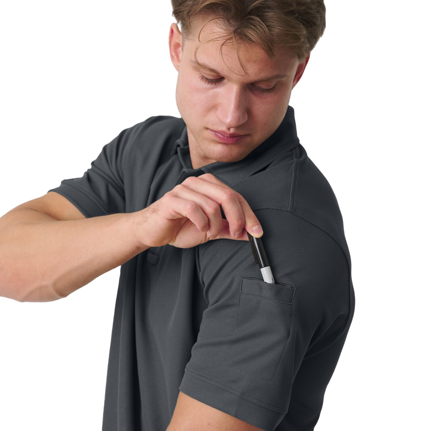 Термоактивна футболка Поло Helikon-Tex UTL TopCool - Shadow Grey