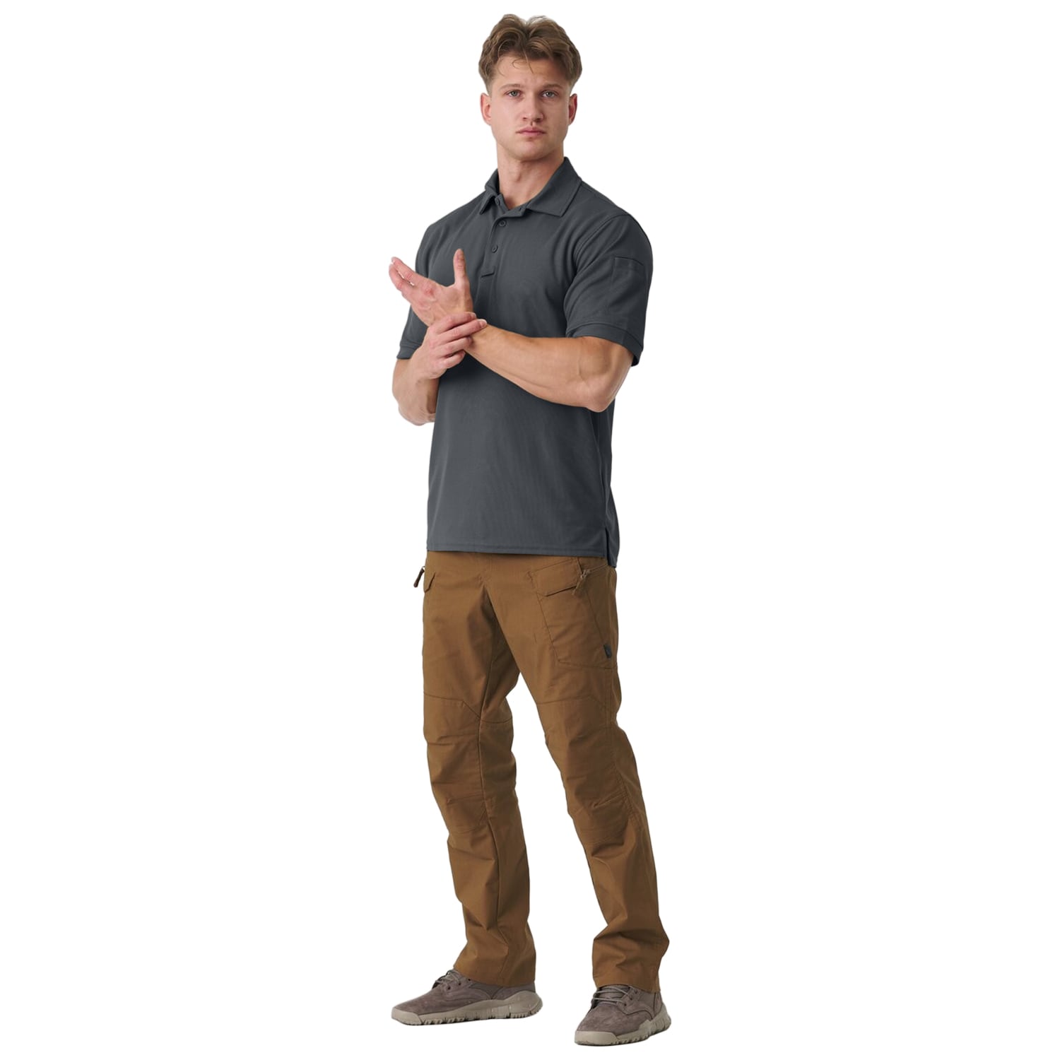Термоактивна футболка Поло Helikon-Tex UTL TopCool - Shadow Grey