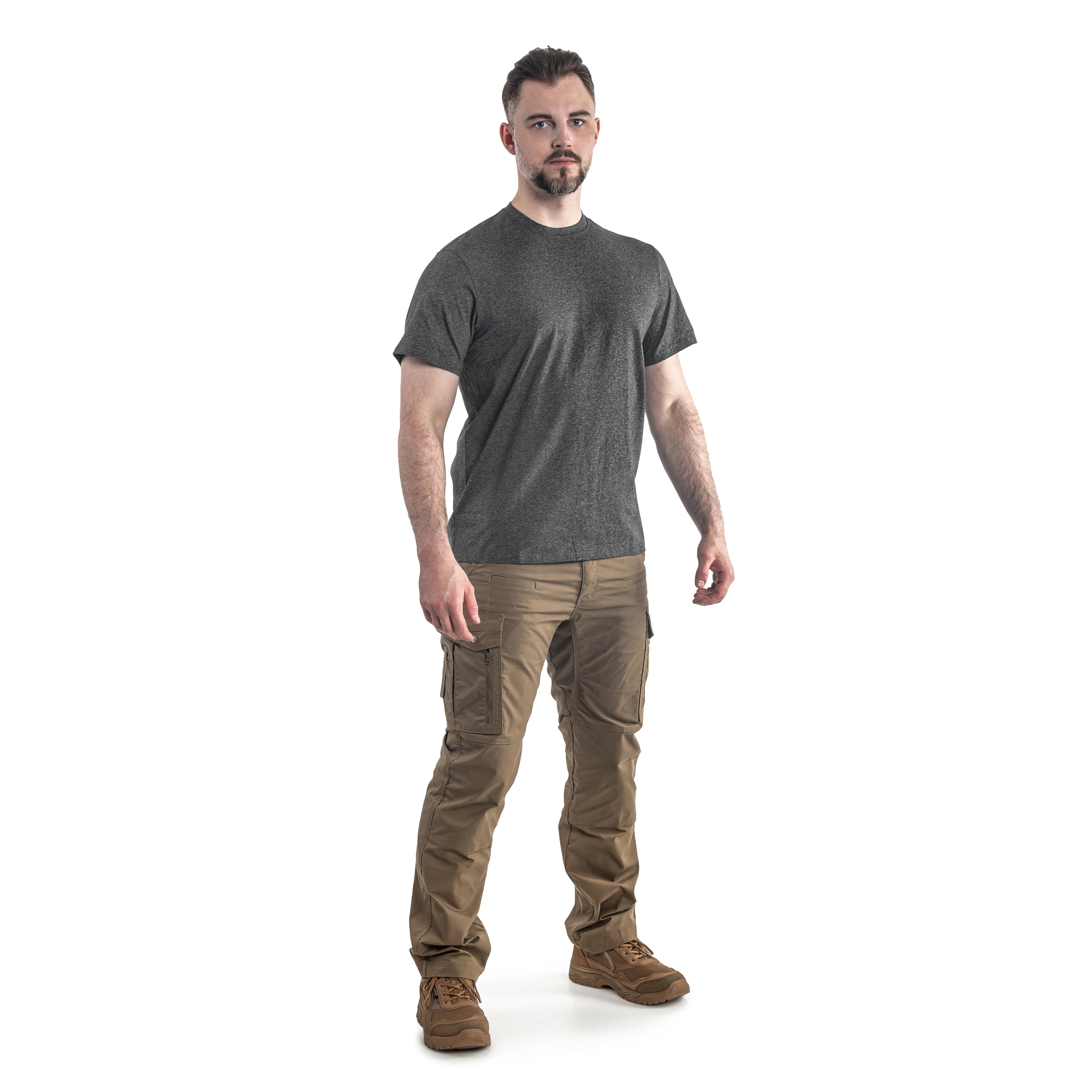 Футболка T-shirt Helikon - Black/Grey Melange