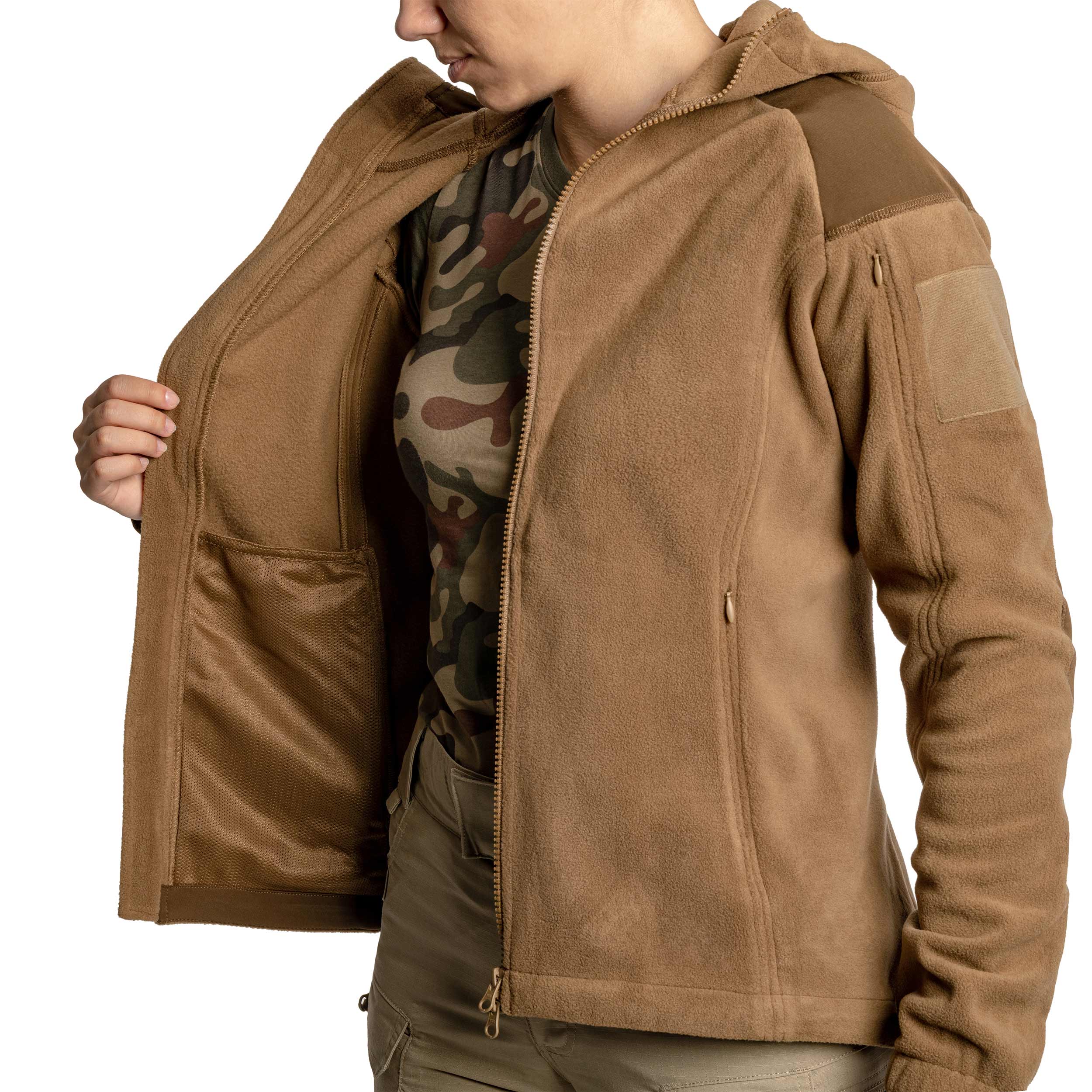 Жіноча флісова кофта Helikon Cumulus Heavy Fleece - Coyote
